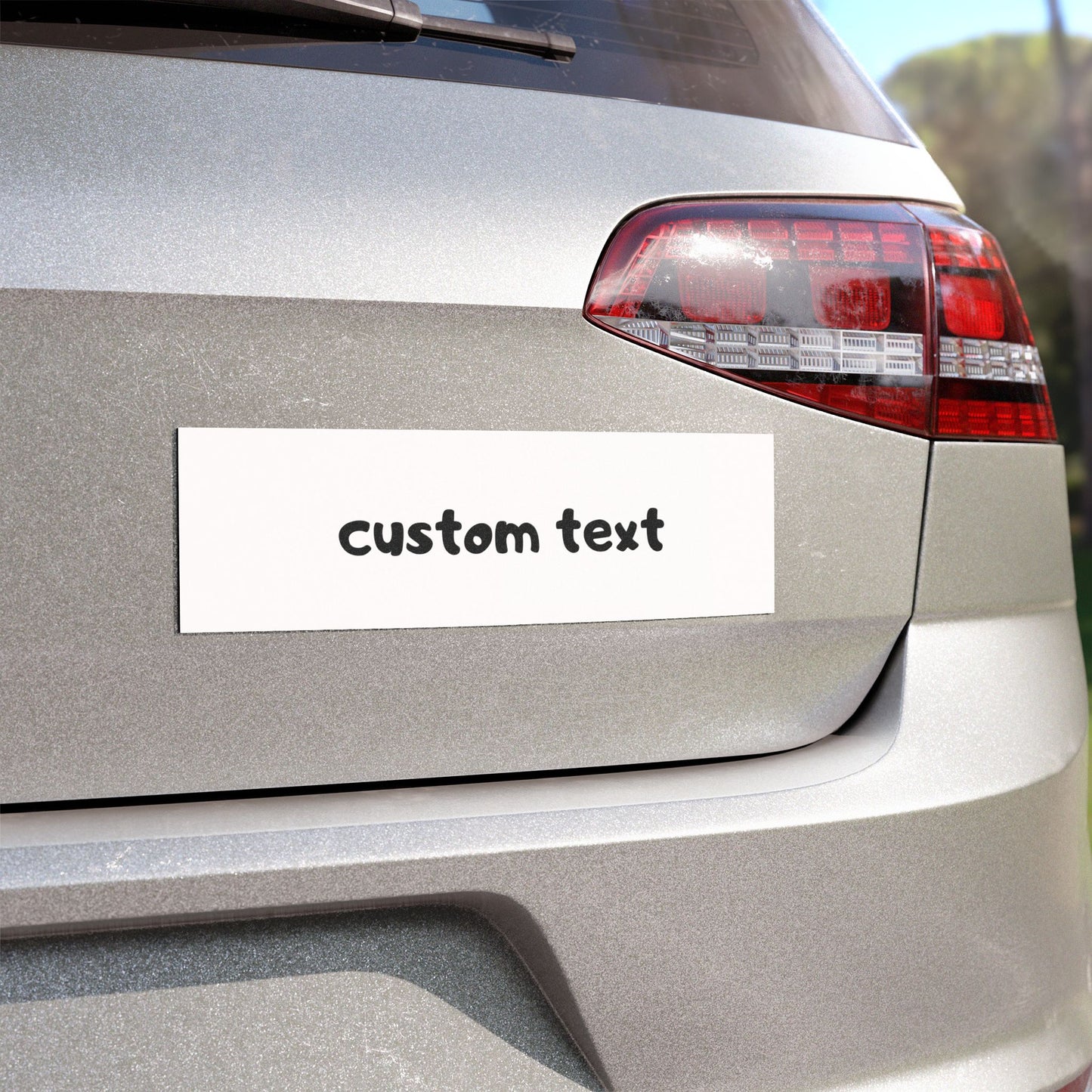 Custom Text Car Magnet — Personalized Bumper Sticker-Style Magnetic Sign