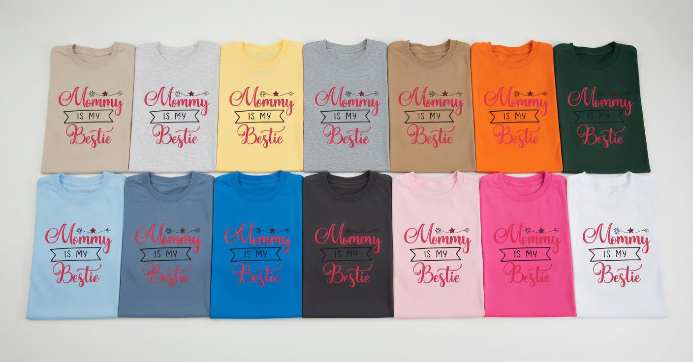 Pink Script Mommy Bestie Tee | Perfect Mother's Day Gift for Moms