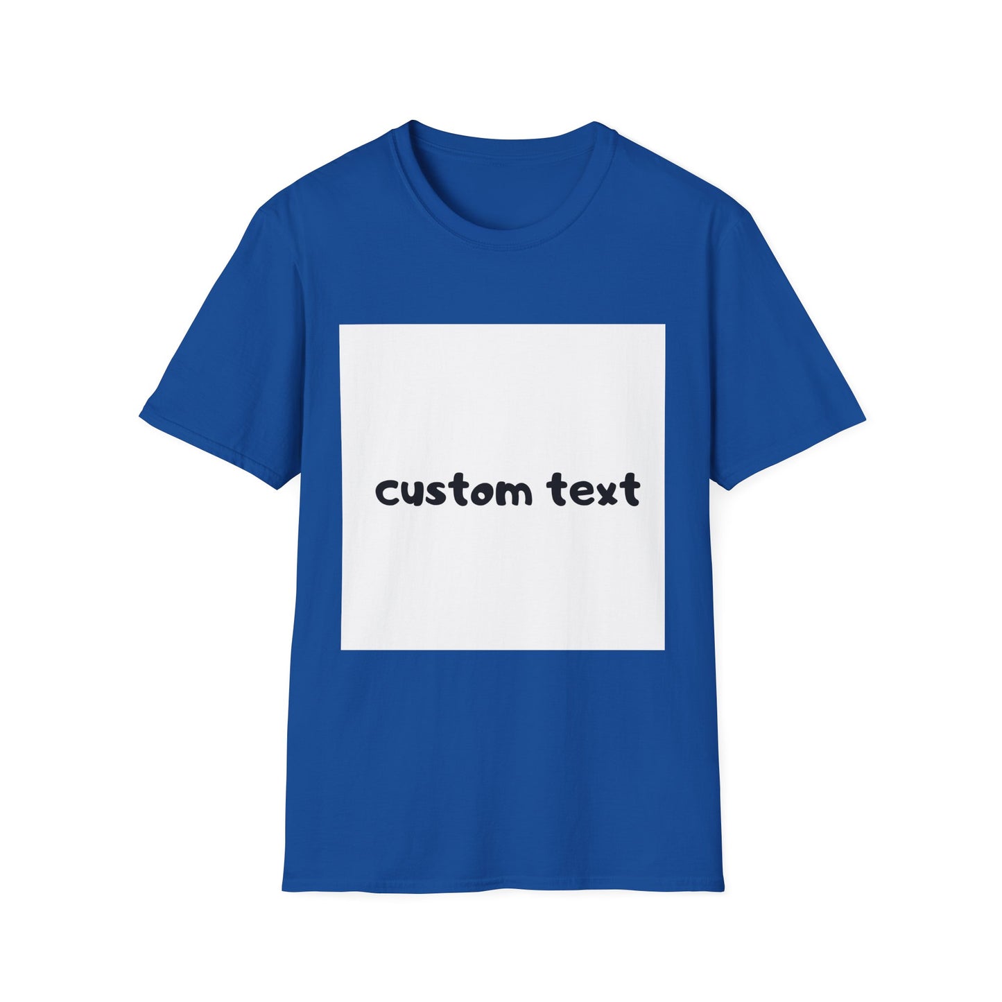 Custom Text T-Shirt — Personalized Tee--Unisex Softstyle T-Shirt