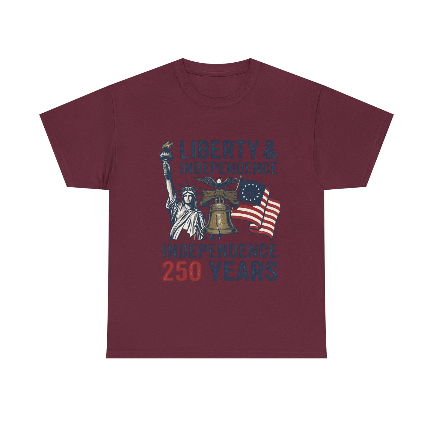 Semiquincentennial Shirt, USA Independence 250 Years T-Shirt, Patriotic America 1776 Tee, 4th of July Liberty Bell Statue of Liberty Gift