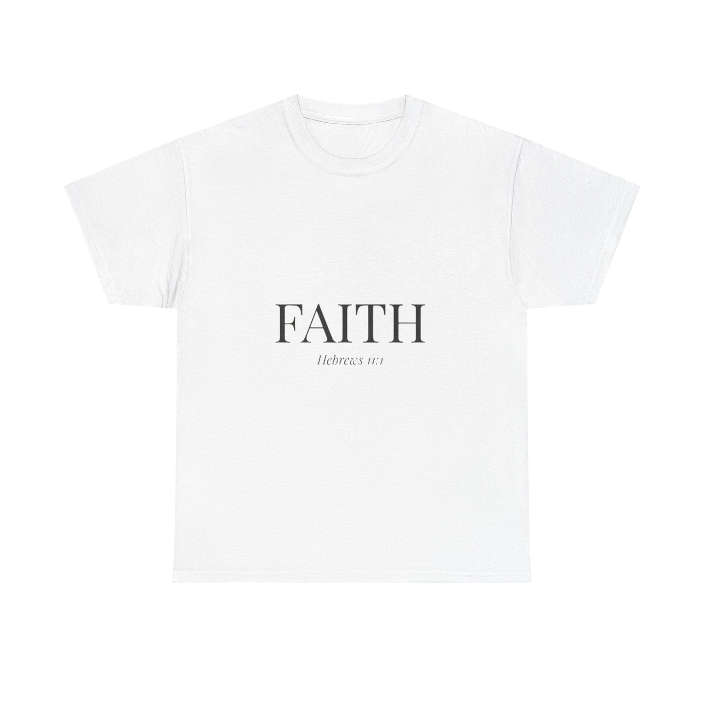 Minimalist FAITH T-Shirt, Hebrews 11:1 Bible Verse Shirt, Christian Gift for Women, Beige Aesthetic Faith Tee, Religious Scripture Clothing
