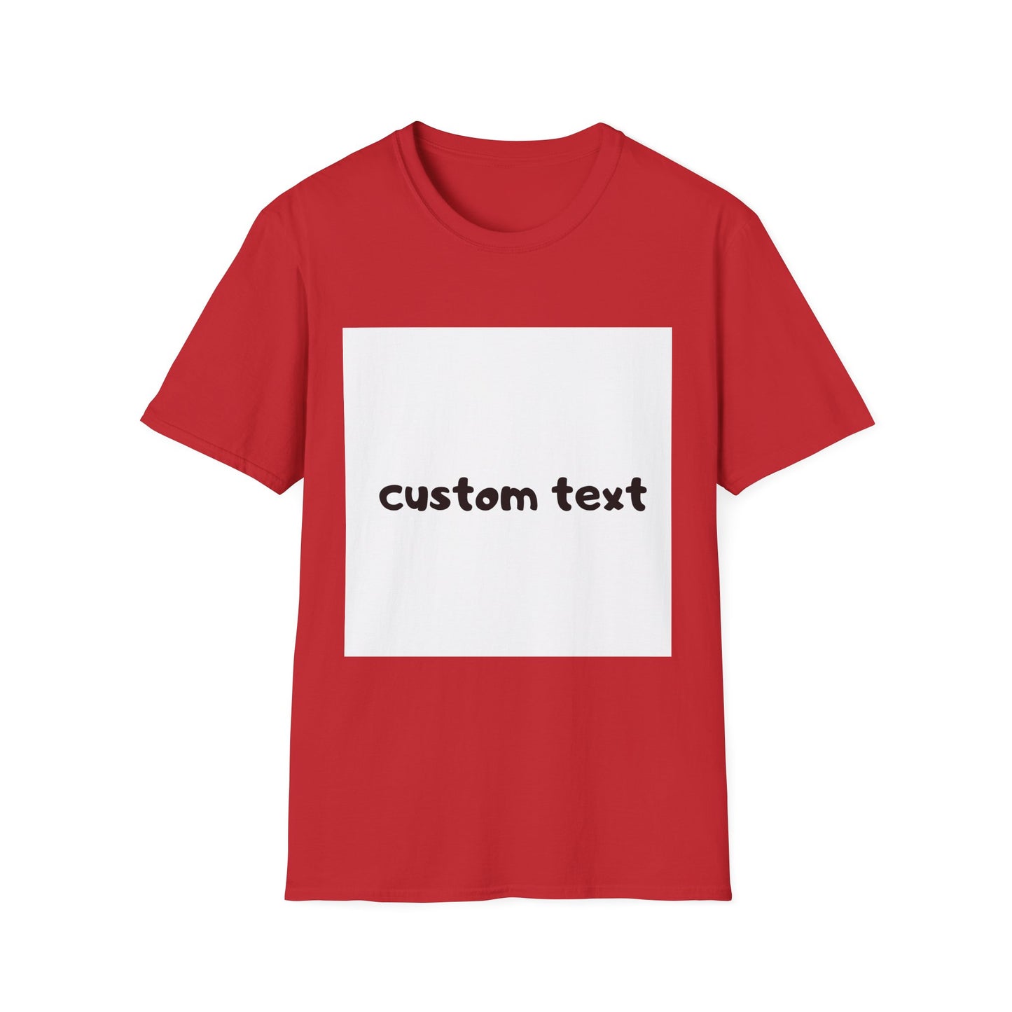 Custom Text T-Shirt — Personalized Tee--Unisex Softstyle T-Shirt