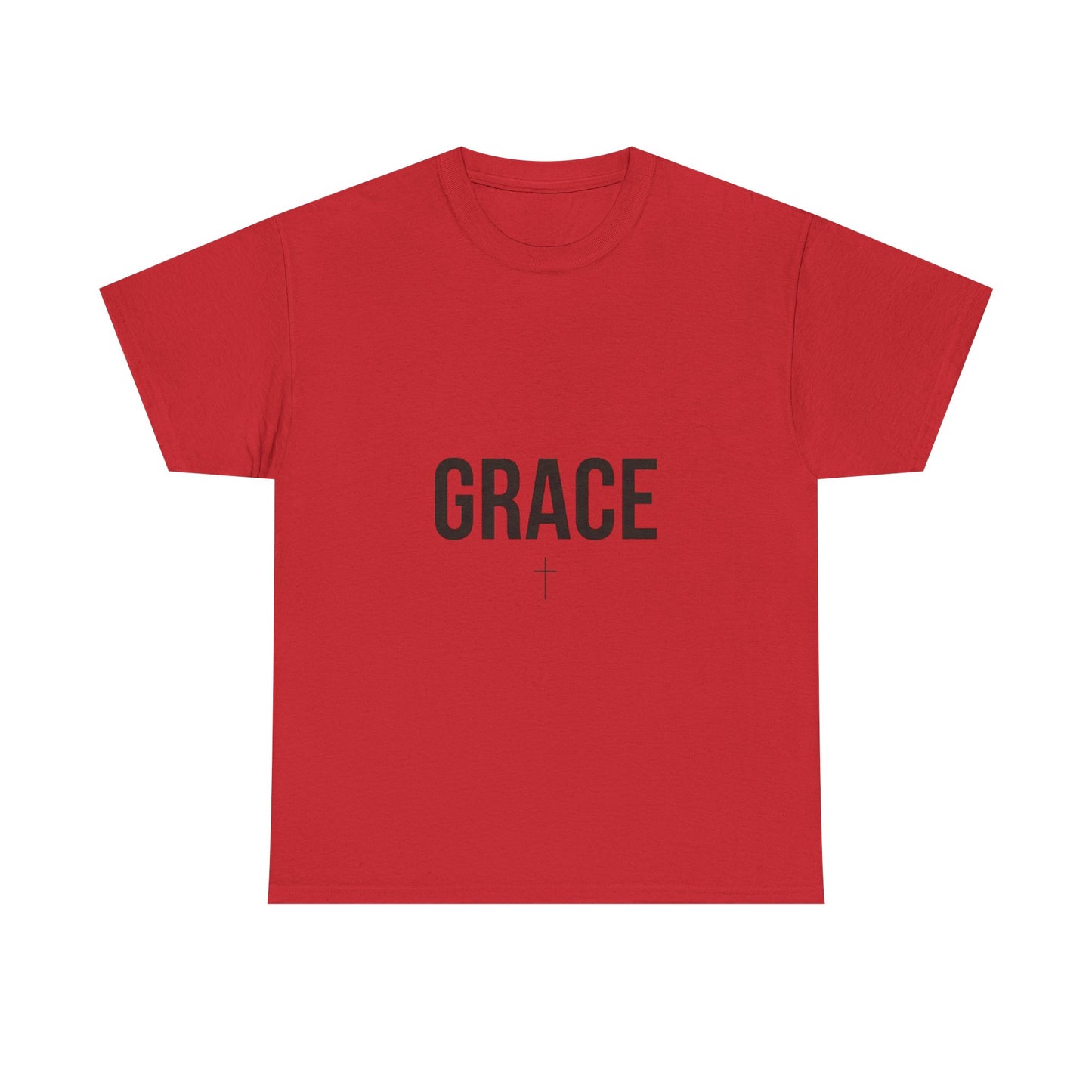 GRACE" Cross Shirt, Christian Faith T-Shirt, Gift for Mom, Sister, White Simple Graphic Tee, Religious Outfit, Religious Clothing