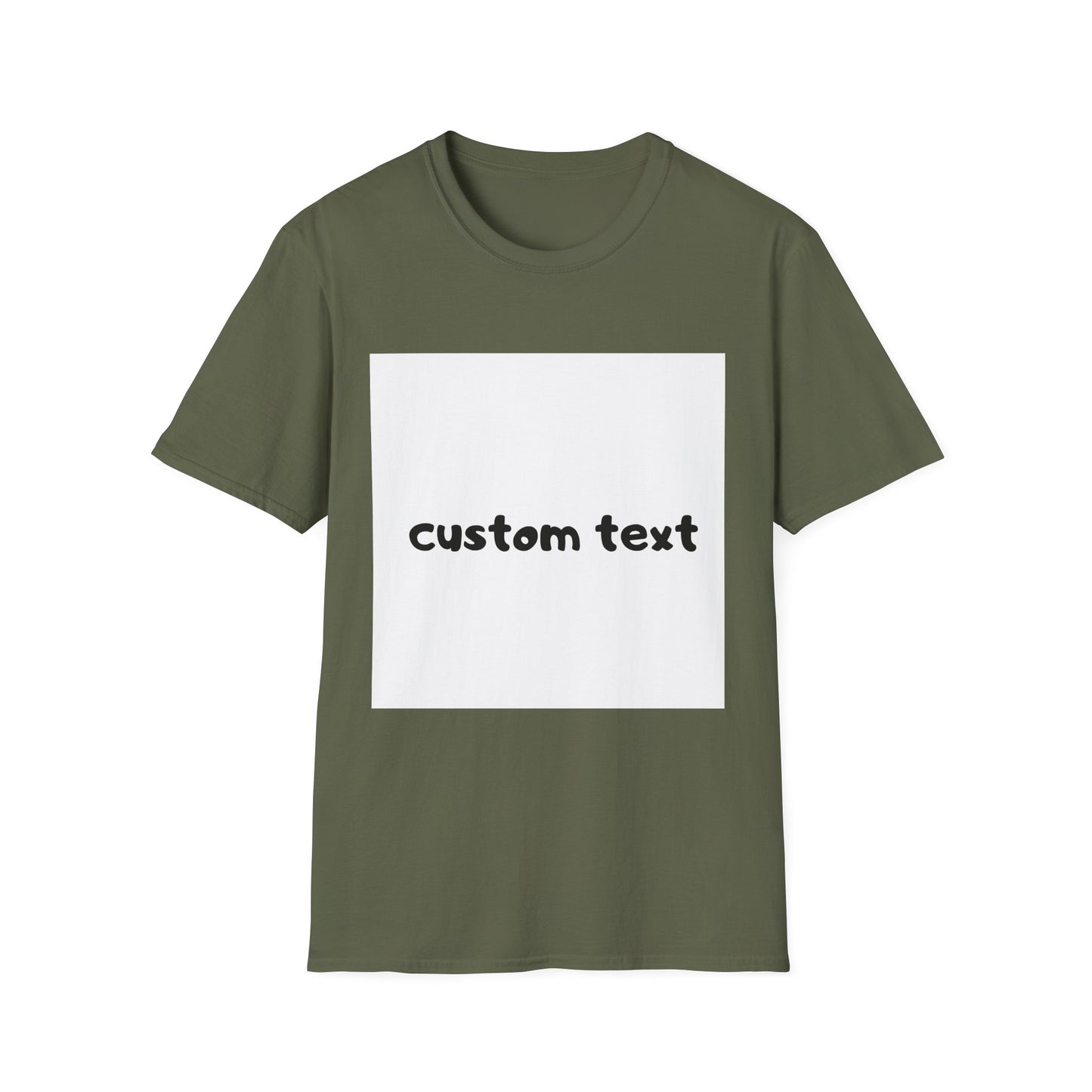 Custom Text T-Shirt — Personalized Tee--Unisex Softstyle T-Shirt