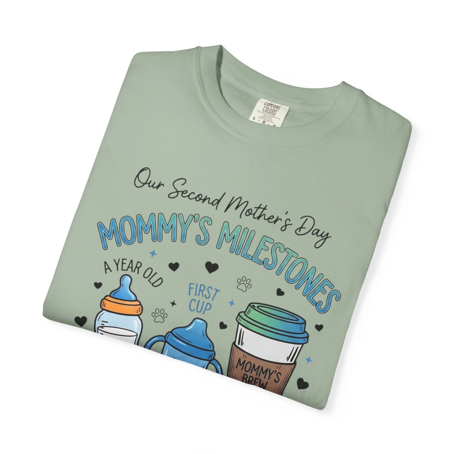 Our Second Mother's Day Shirt, Mommy's Milestones T-Shirt, 2nd Mother's Day Gift, Gift for New Mom, Growing Boy Together Tee, Mom Coffee Shirt