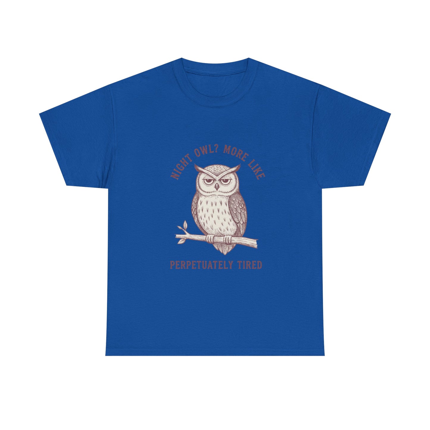 Perpetually Tired Owl T-Shirt | Cute Sleeping Owl Illustration