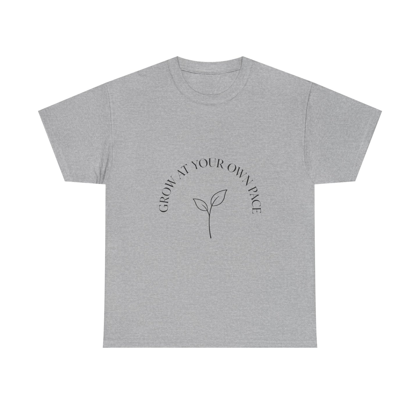 Grow At Your Own Pace Shirt, Minimalist Self Care Tee, Mental Health Awareness Gift, Simple Plant Graphic Tee