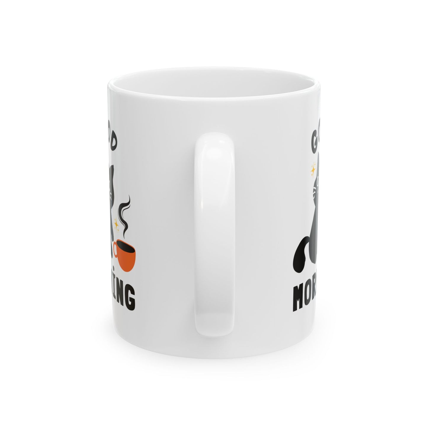 Cat Mom Coffee Mug | Ceramic Mug, Cat with Coffee Illustration