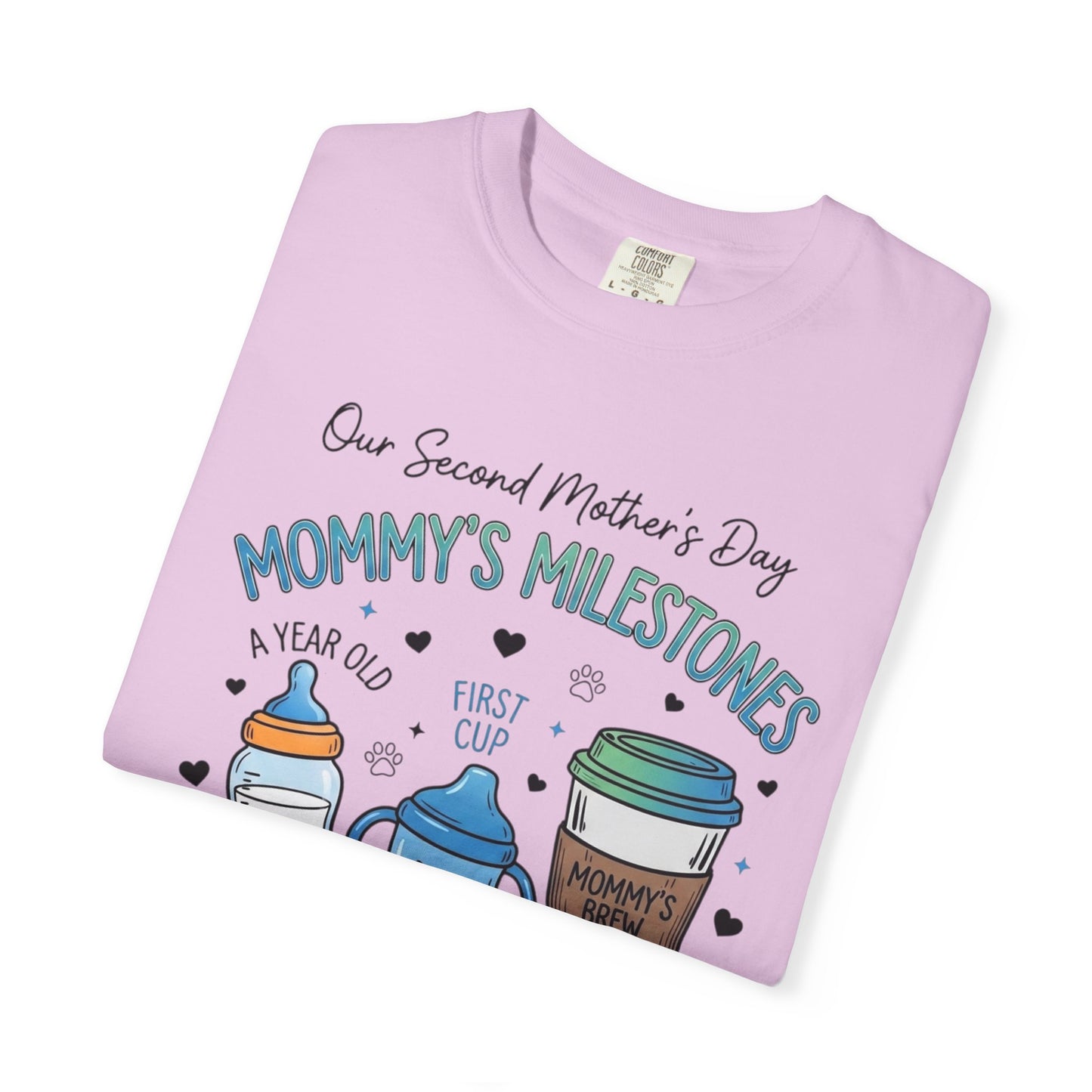 Our Second Mother's Day Shirt, Mommy's Milestones T-Shirt, 2nd Mother's Day Gift, Gift for New Mom, Growing Boy Together Tee, Mom Coffee Shirt