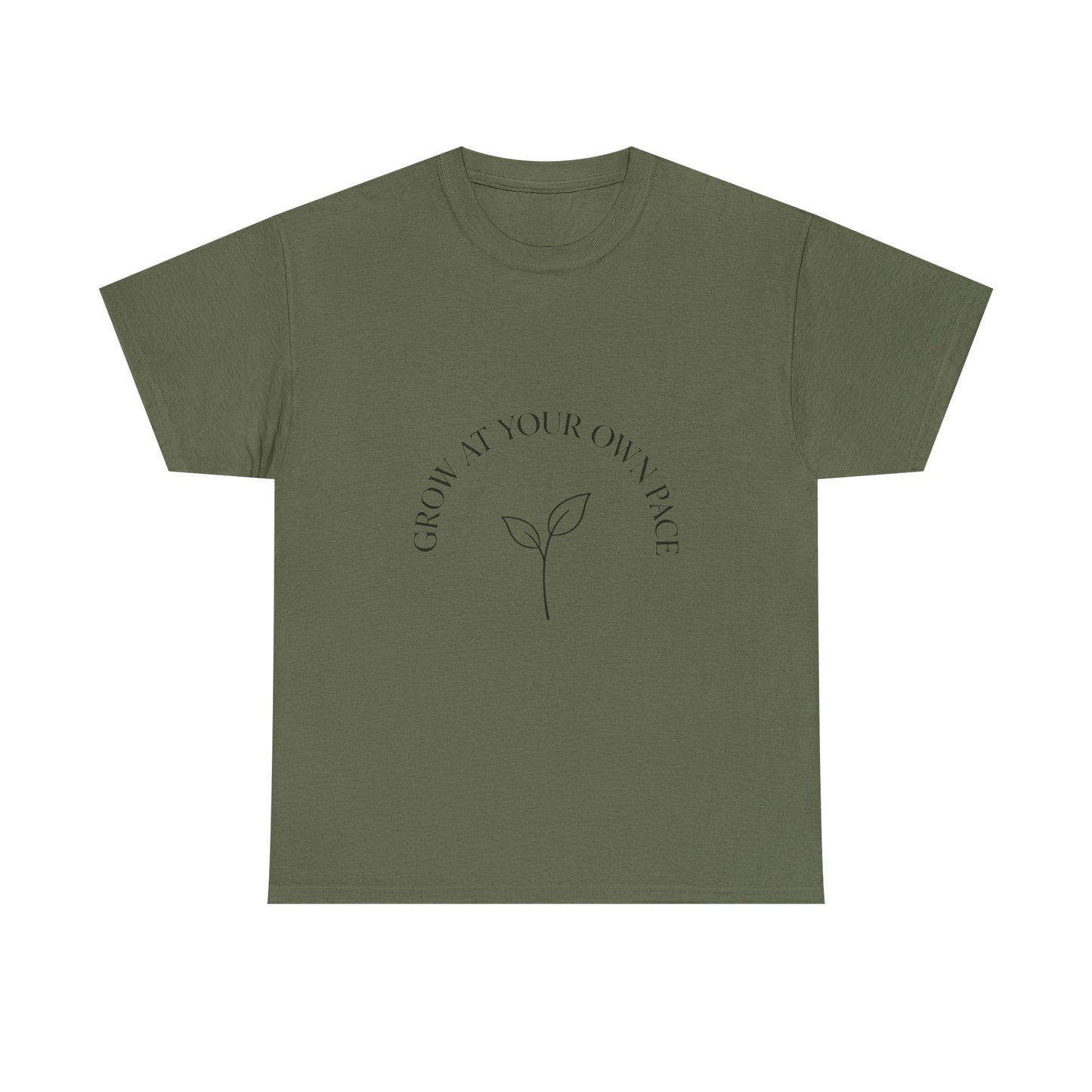 Grow At Your Own Pace Shirt, Minimalist Self Care Tee, Mental Health Awareness Gift, Simple Plant Graphic Tee