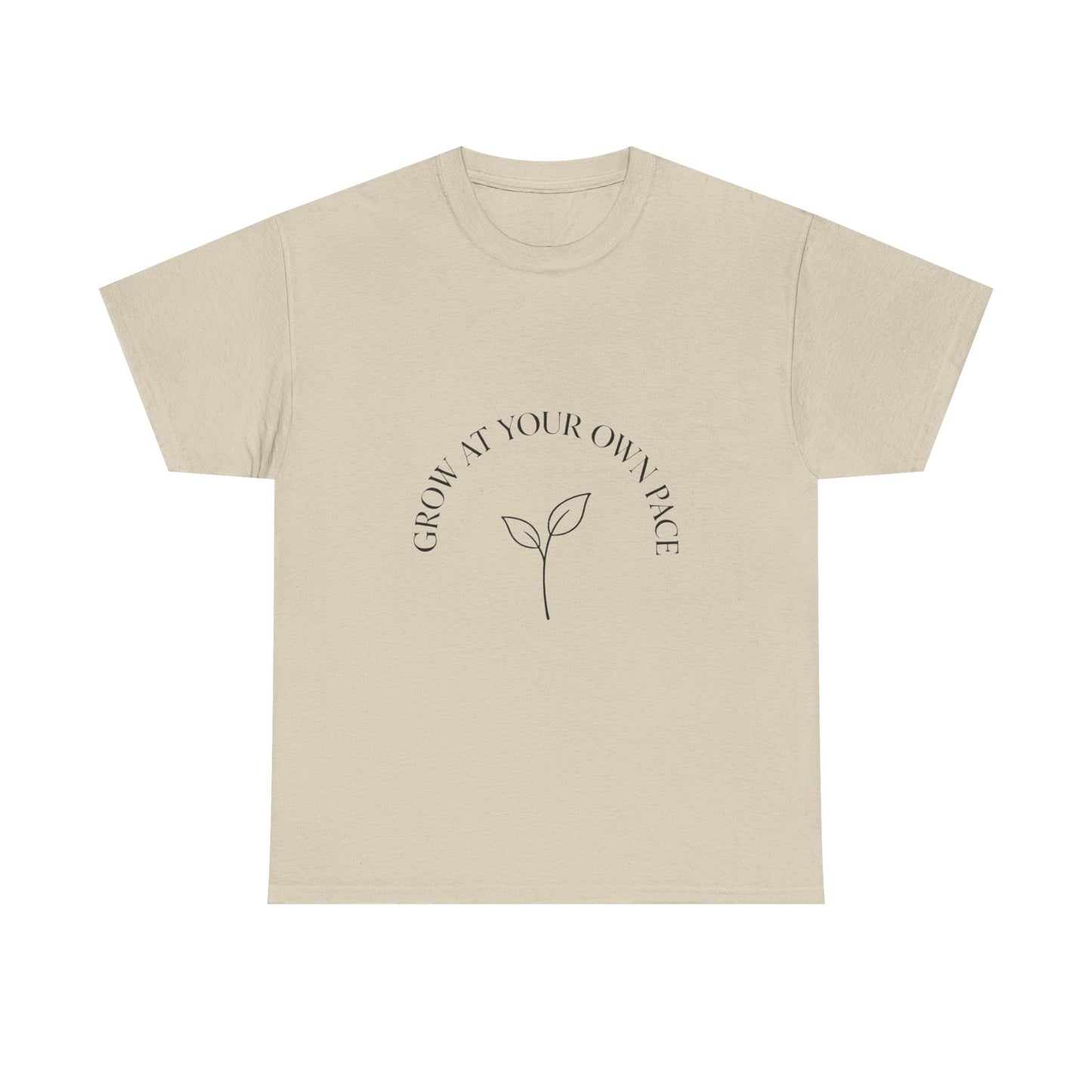 Grow At Your Own Pace Shirt, Minimalist Self Care Tee, Mental Health Awareness Gift, Simple Plant Graphic Tee