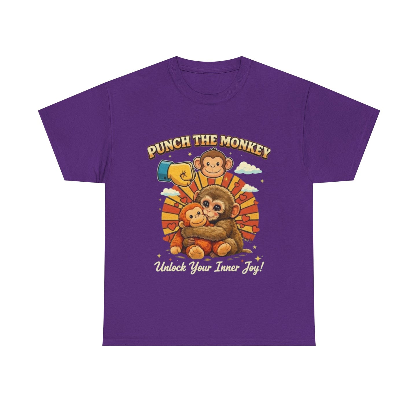 Punch the Monkey Retro T-Shirt -  , Unlock Your Inner Joy Emotional Support Monkey Gift, Trendy