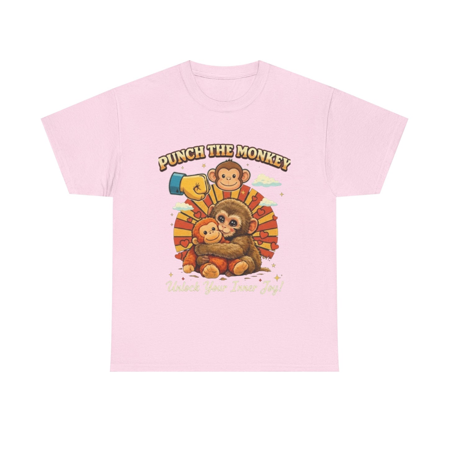 Punch the Monkey Retro T-Shirt -  , Unlock Your Inner Joy Emotional Support Monkey Gift, Trendy