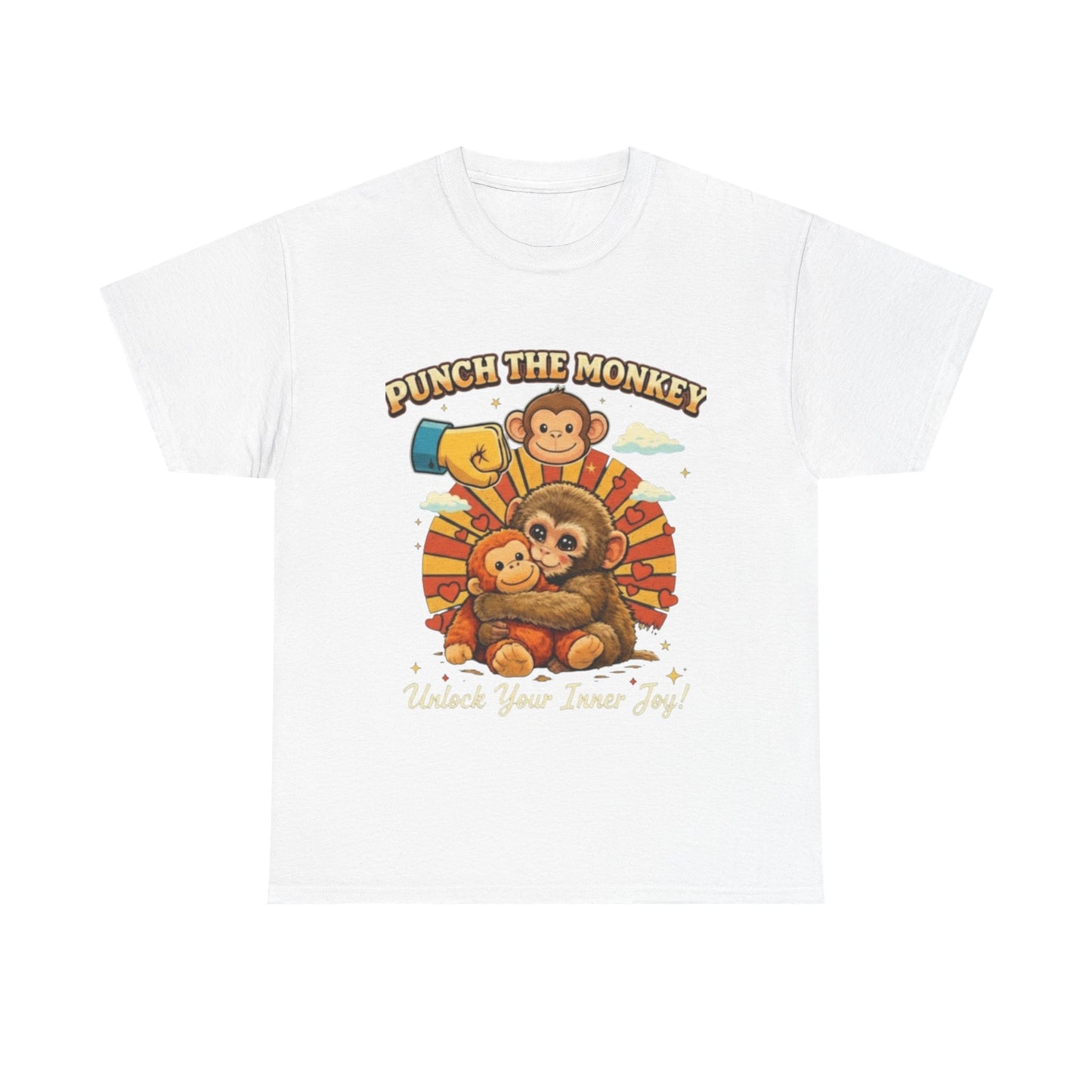 Punch the Monkey Retro T-Shirt -  , Unlock Your Inner Joy Emotional Support Monkey Gift, Trendy