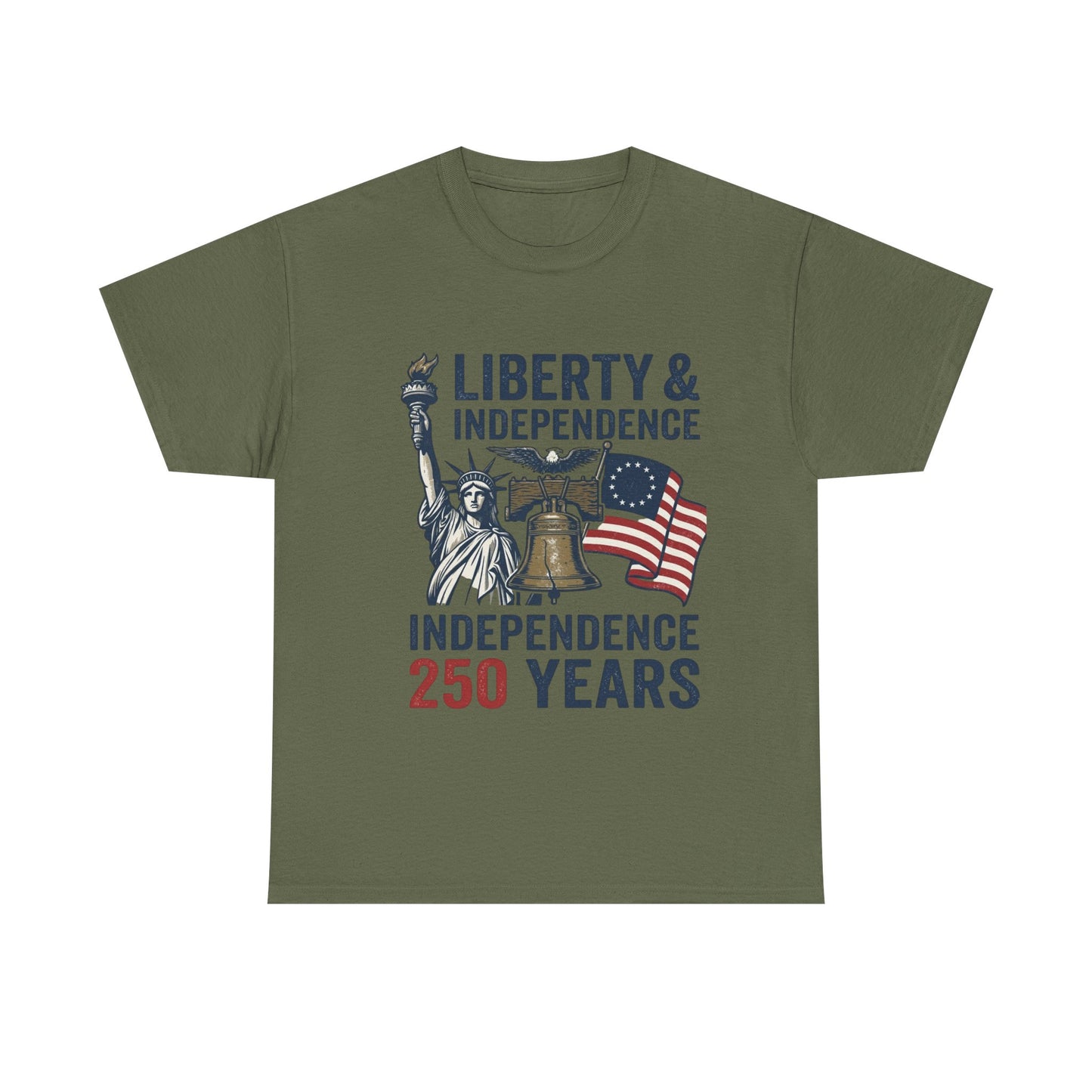 Semiquincentennial Shirt, USA Independence 250 Years T-Shirt, Patriotic America 1776 Tee, 4th of July Liberty Bell Statue of Liberty Gift