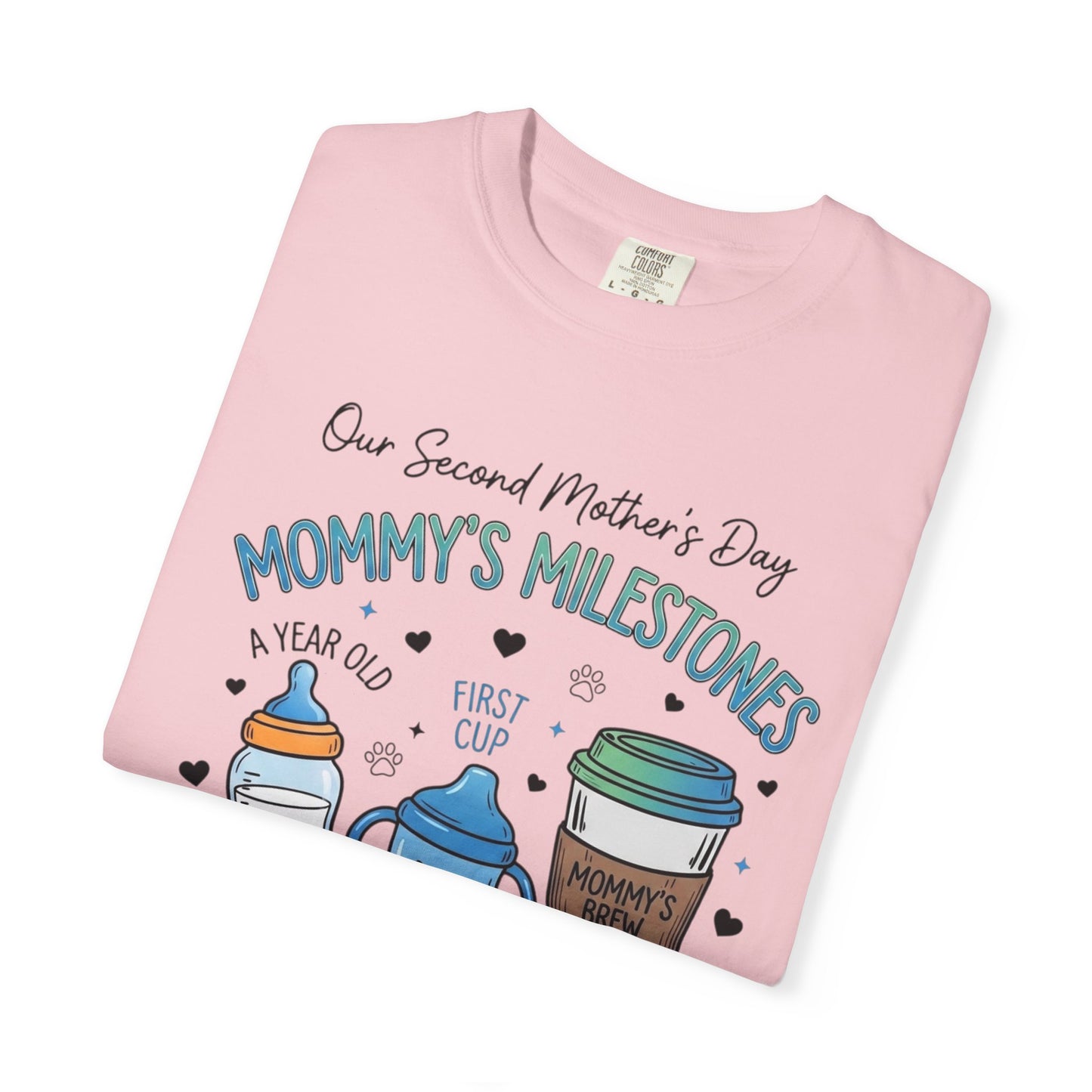 Our Second Mother's Day Shirt, Mommy's Milestones T-Shirt, 2nd Mother's Day Gift, Gift for New Mom, Growing Boy Together Tee, Mom Coffee Shirt