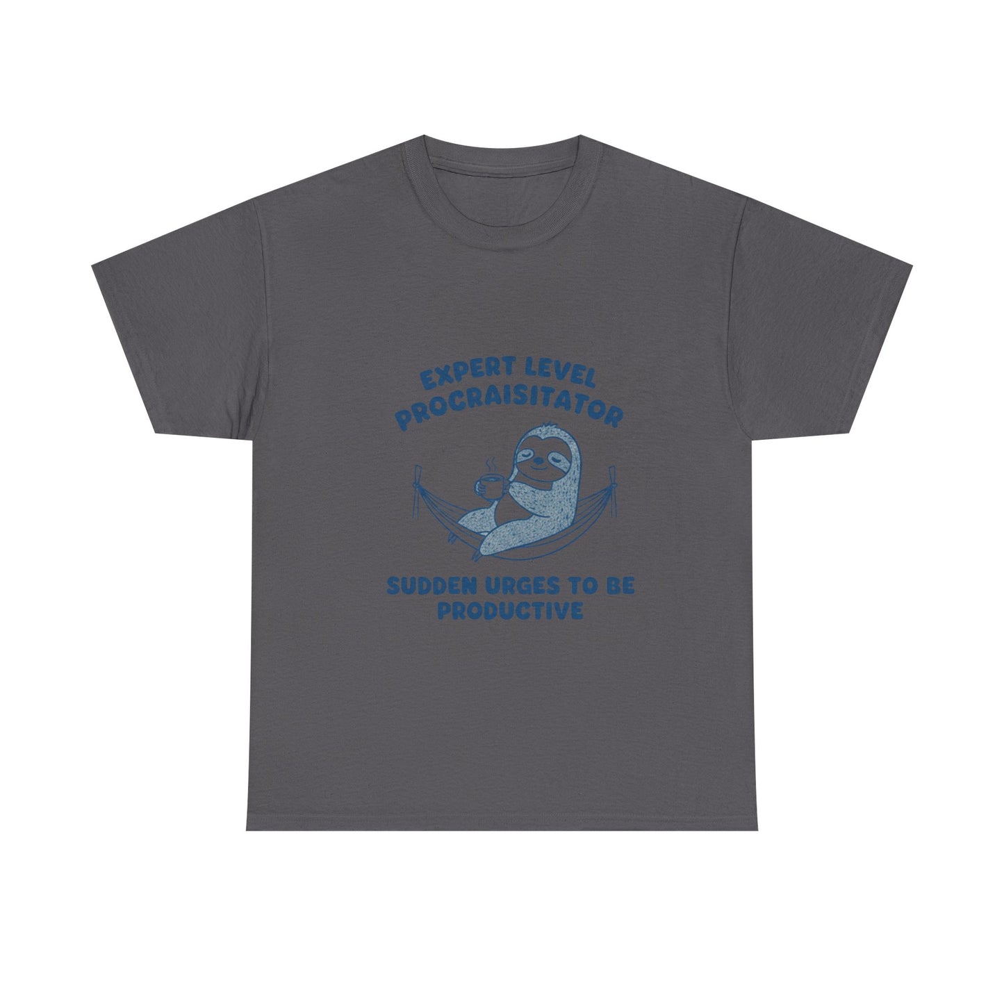Expert Level Procrastinator sloth hammock T-Shirt | funny lazy quote tee