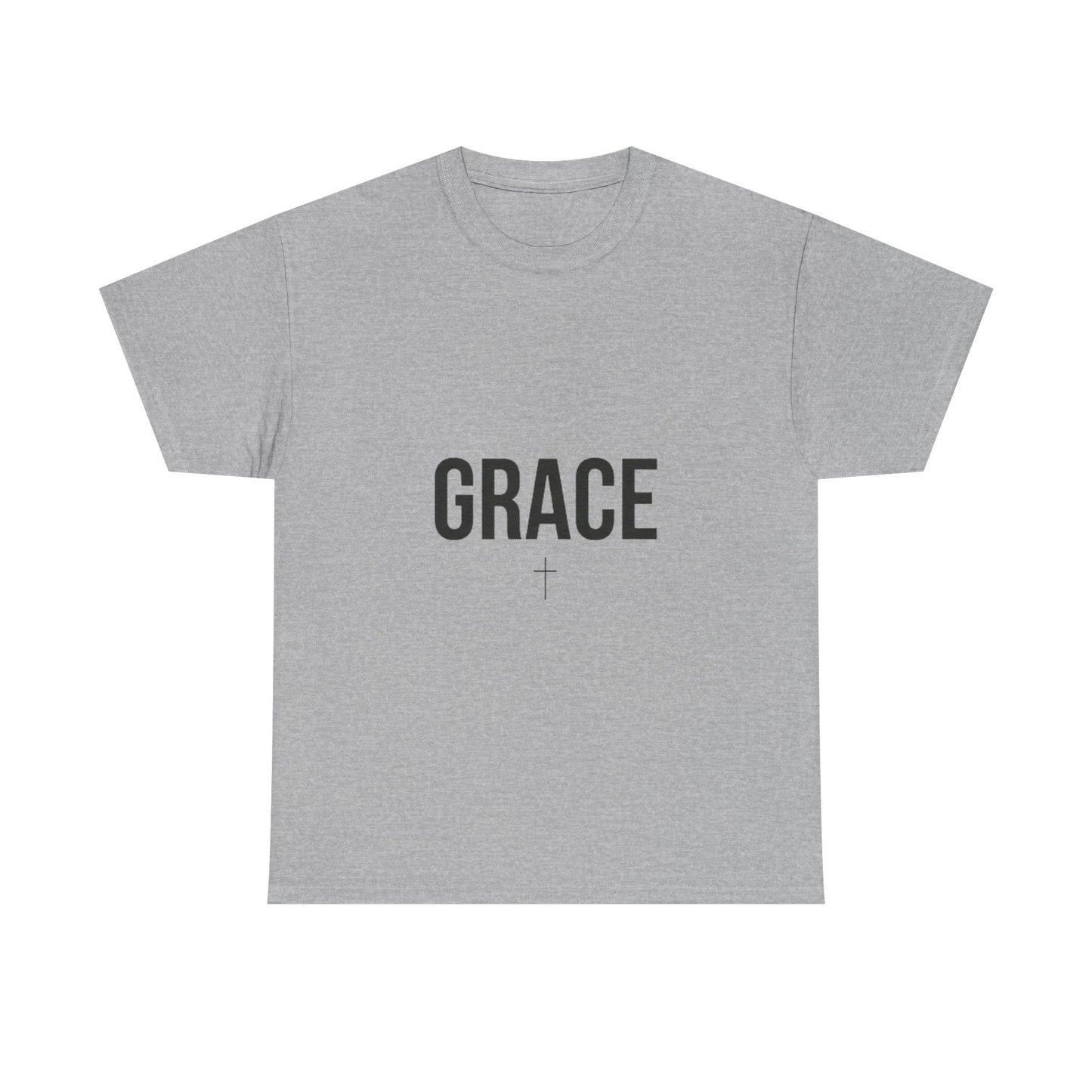 GRACE" Cross Shirt, Christian Faith T-Shirt, Gift for Mom, Sister, White Simple Graphic Tee, Religious Outfit, Religious Clothing