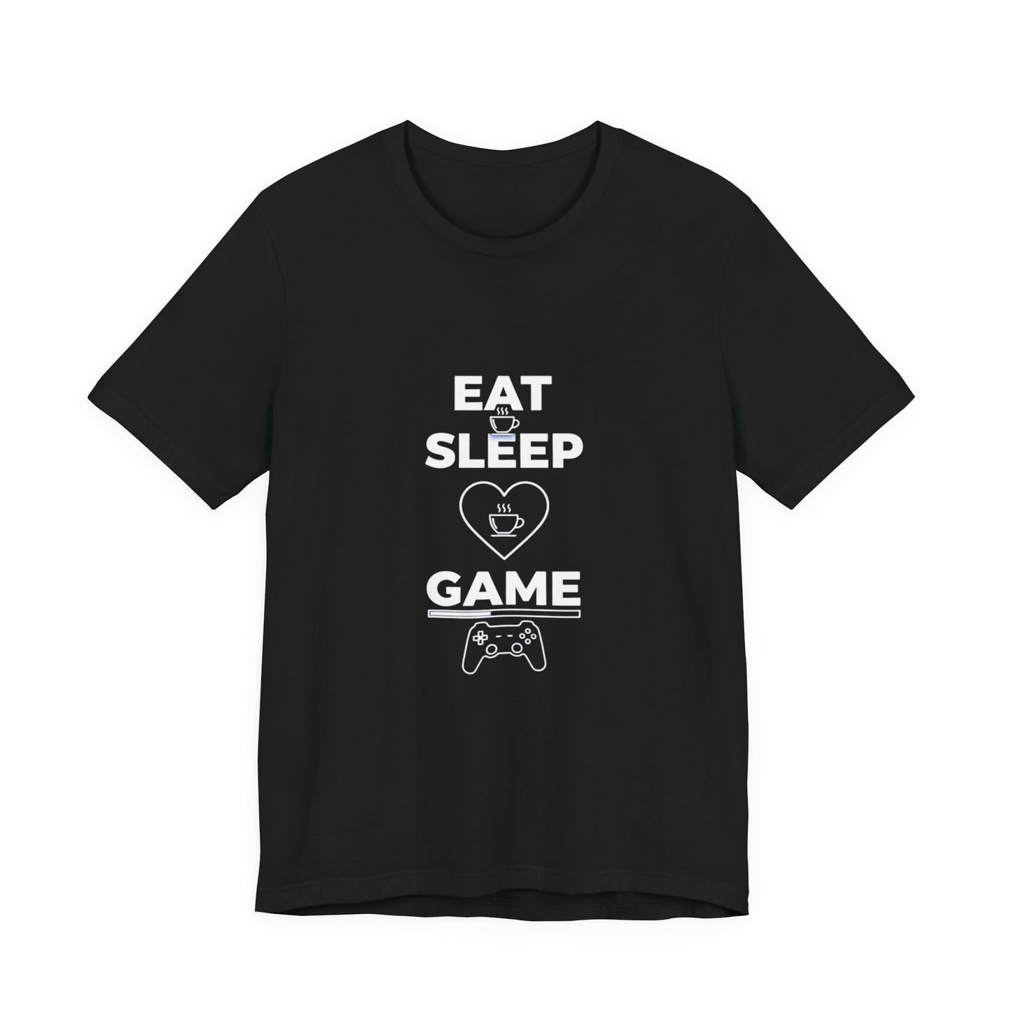 Eat Sleep Game T-Shirt, Coffee Lover Gamer Gift, Funny Video Gaming Shirt, Gamer Life Tee, Gaming Controller Apparel, Gift