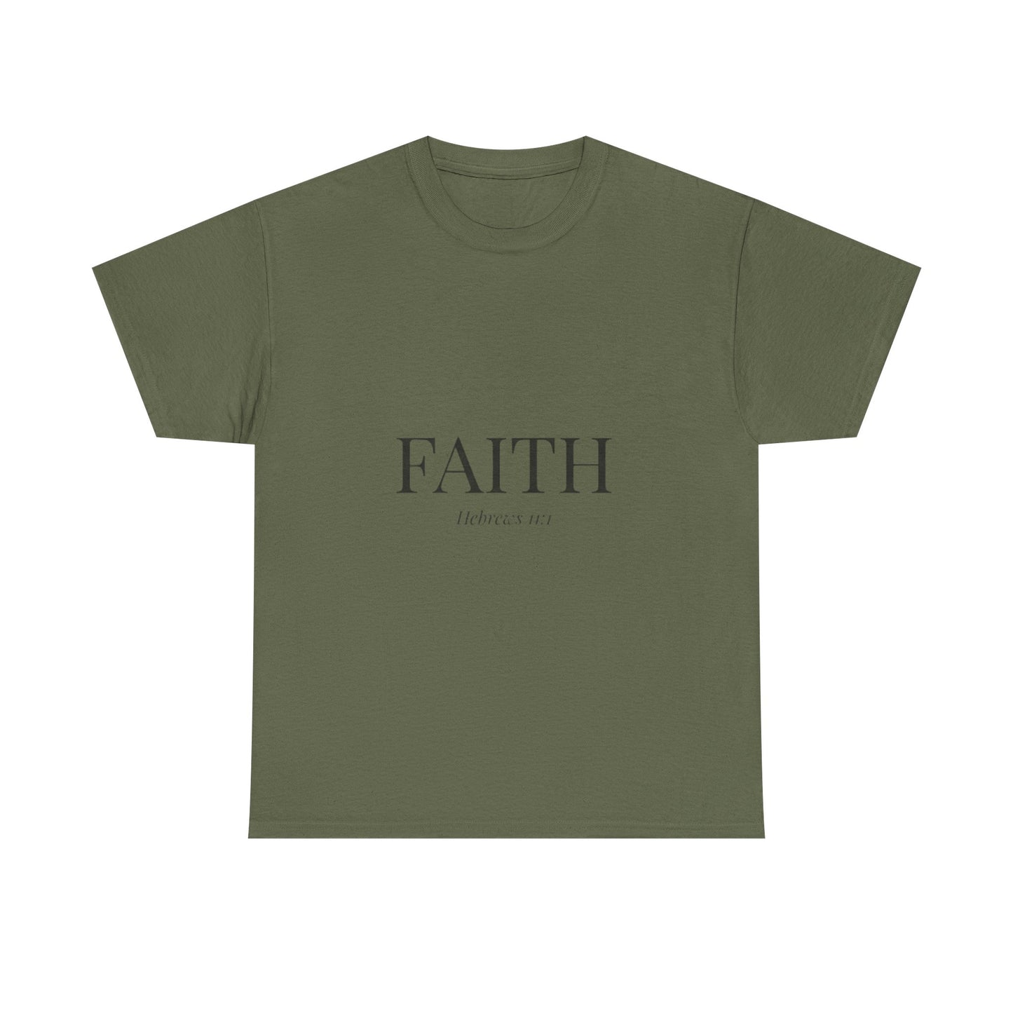 Minimalist FAITH T-Shirt, Hebrews 11:1 Bible Verse Shirt, Christian Gift for Women, Beige Aesthetic Faith Tee, Religious Scripture Clothing