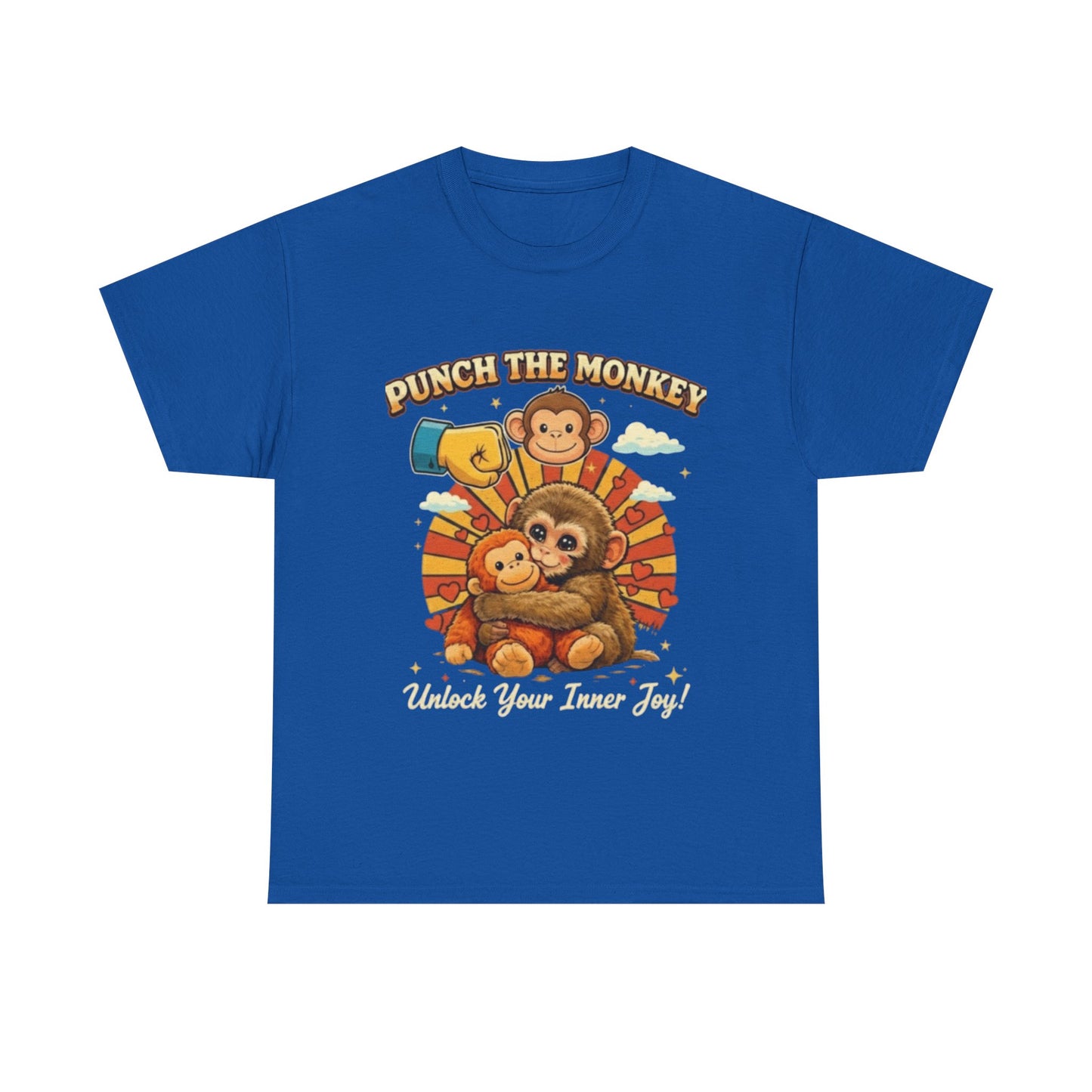 Punch the Monkey Retro T-Shirt -  , Unlock Your Inner Joy Emotional Support Monkey Gift, Trendy