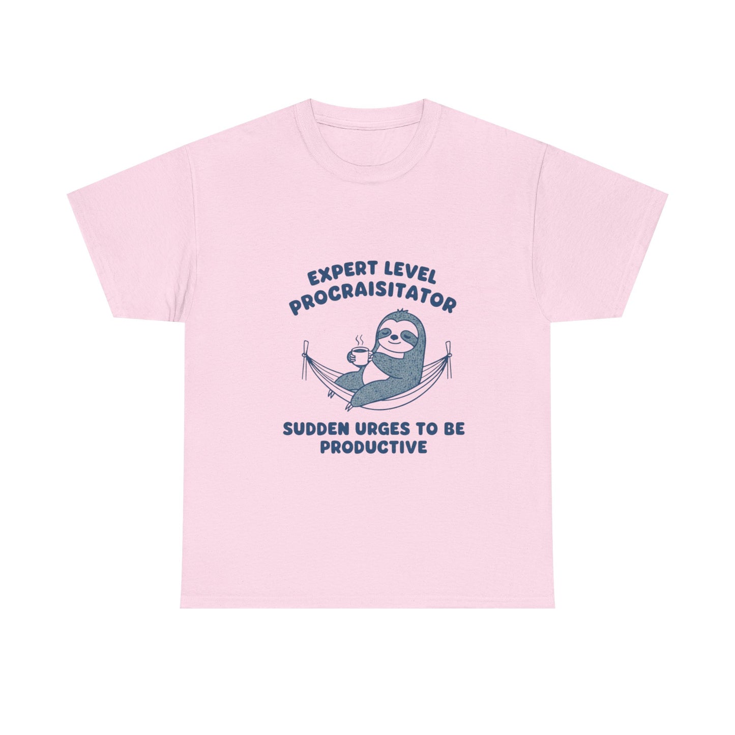 Expert Level Procrastinator sloth hammock T-Shirt | funny lazy quote tee