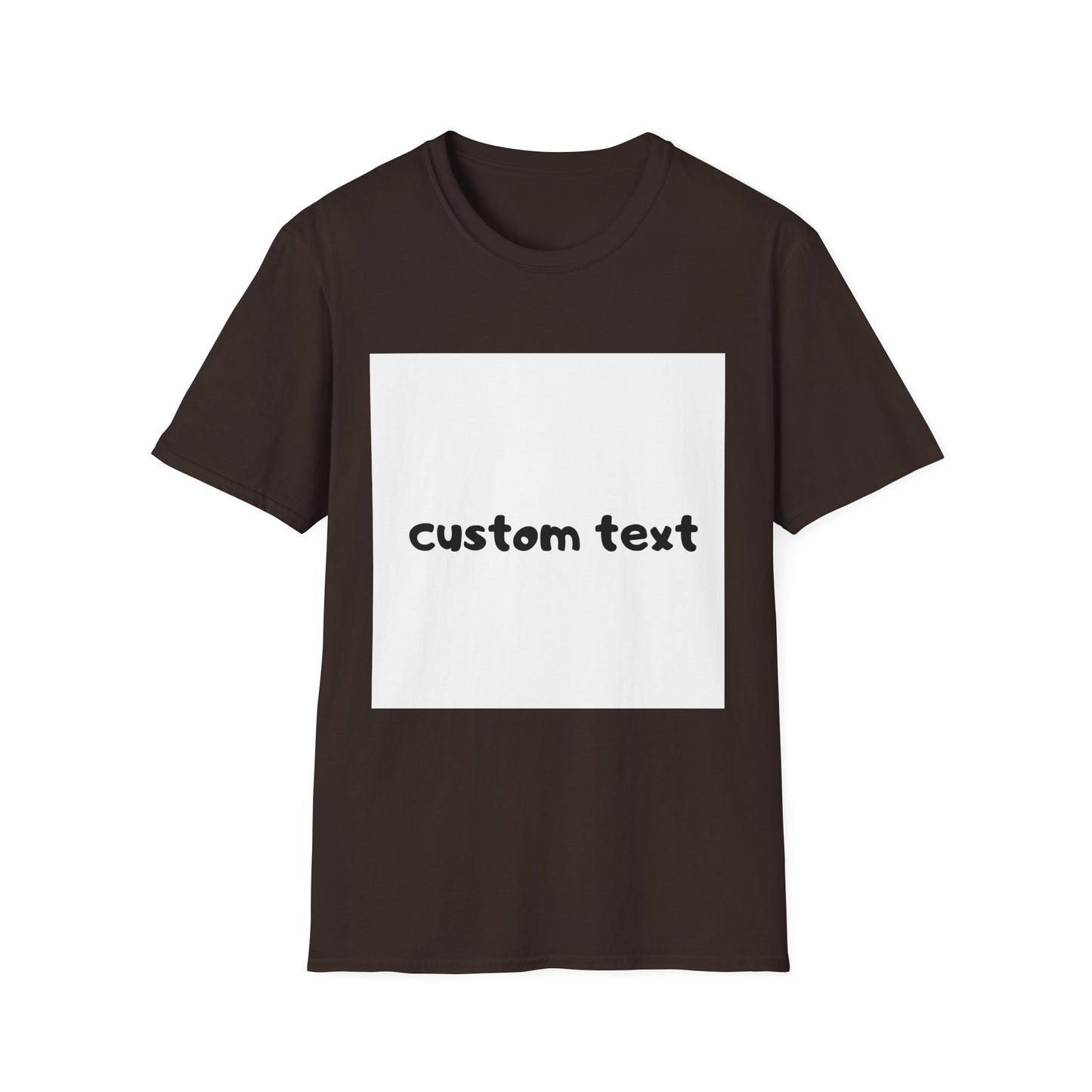 Custom Text T-Shirt — Personalized Tee--Unisex Softstyle T-Shirt