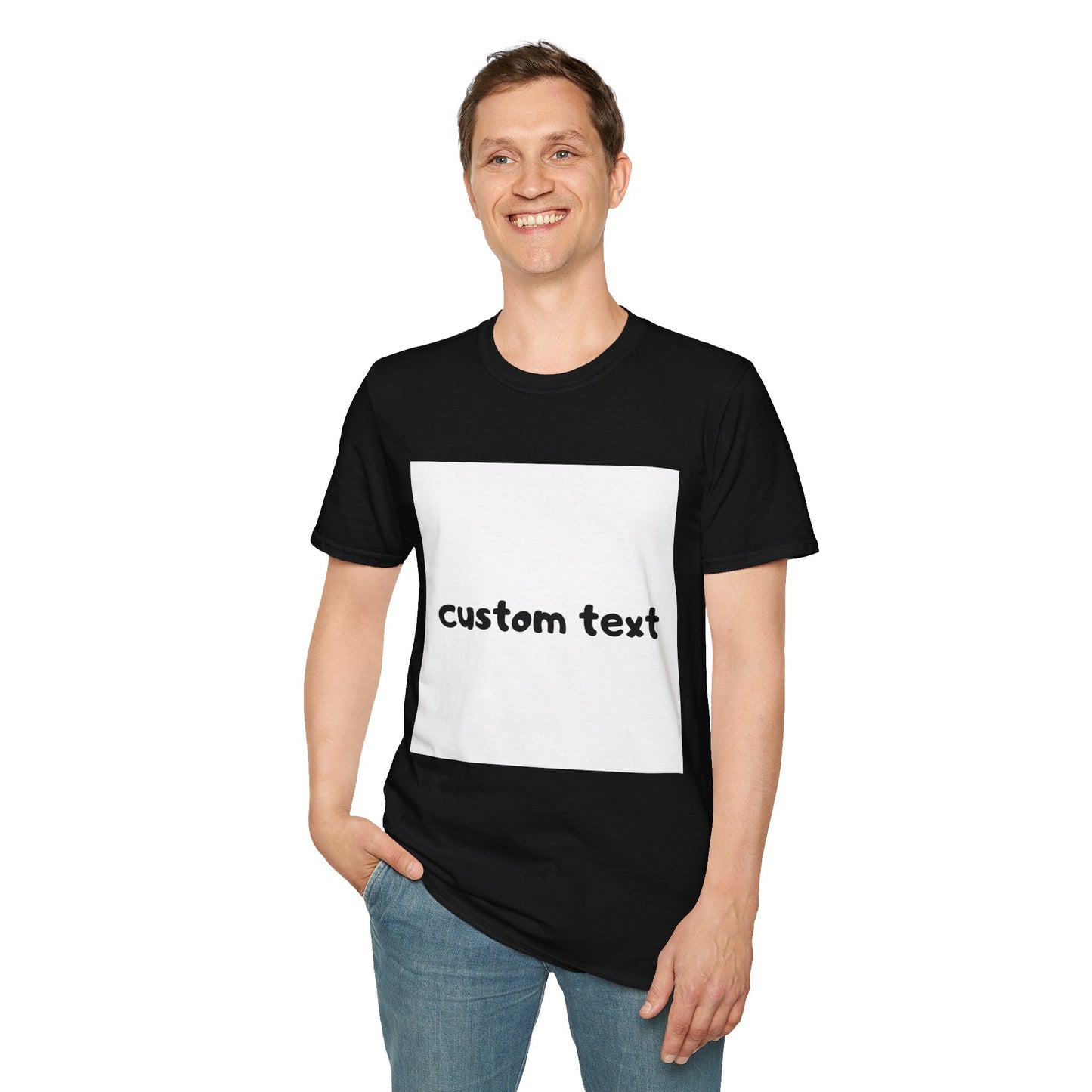 Custom Text T-Shirt — Personalized Tee--Unisex Softstyle T-Shirt