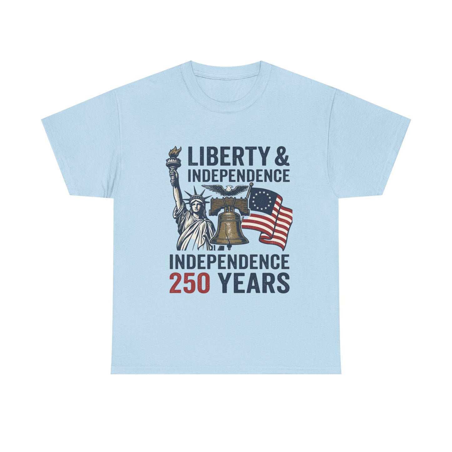 Semiquincentennial Shirt, USA Independence 250 Years T-Shirt, Patriotic America 1776 Tee, 4th of July Liberty Bell Statue of Liberty Gift