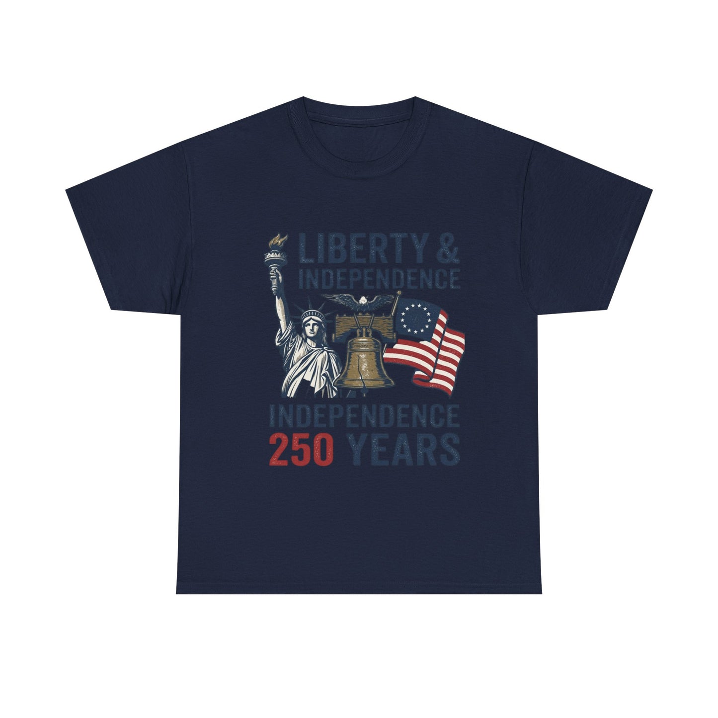Semiquincentennial Shirt, USA Independence 250 Years T-Shirt, Patriotic America 1776 Tee, 4th of July Liberty Bell Statue of Liberty Gift
