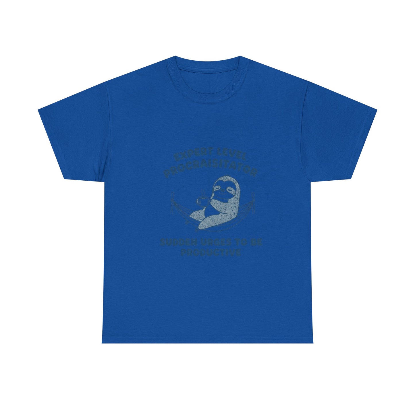 Expert Level Procrastinator sloth hammock T-Shirt | funny lazy quote tee