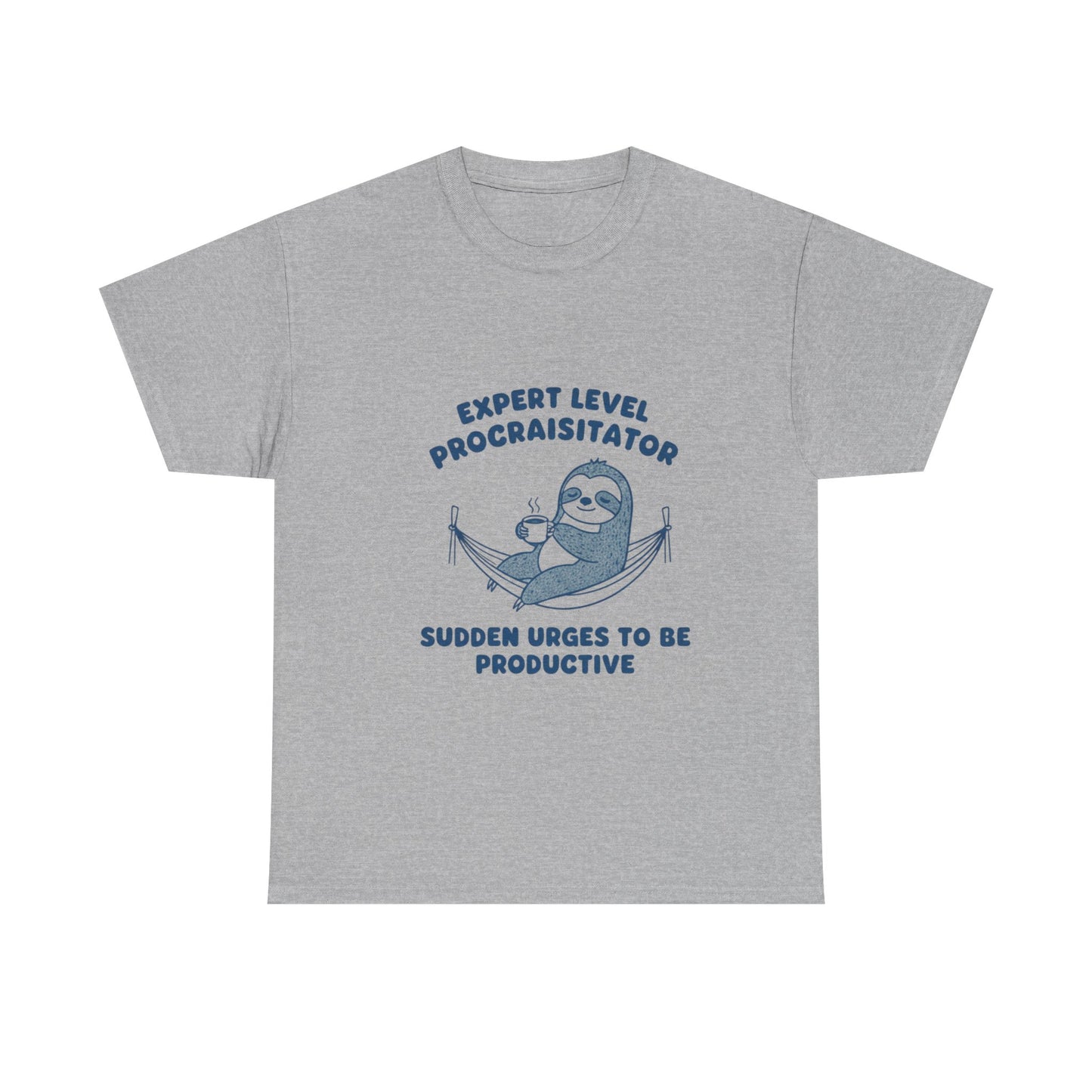 Expert Level Procrastinator sloth hammock T-Shirt | funny lazy quote tee