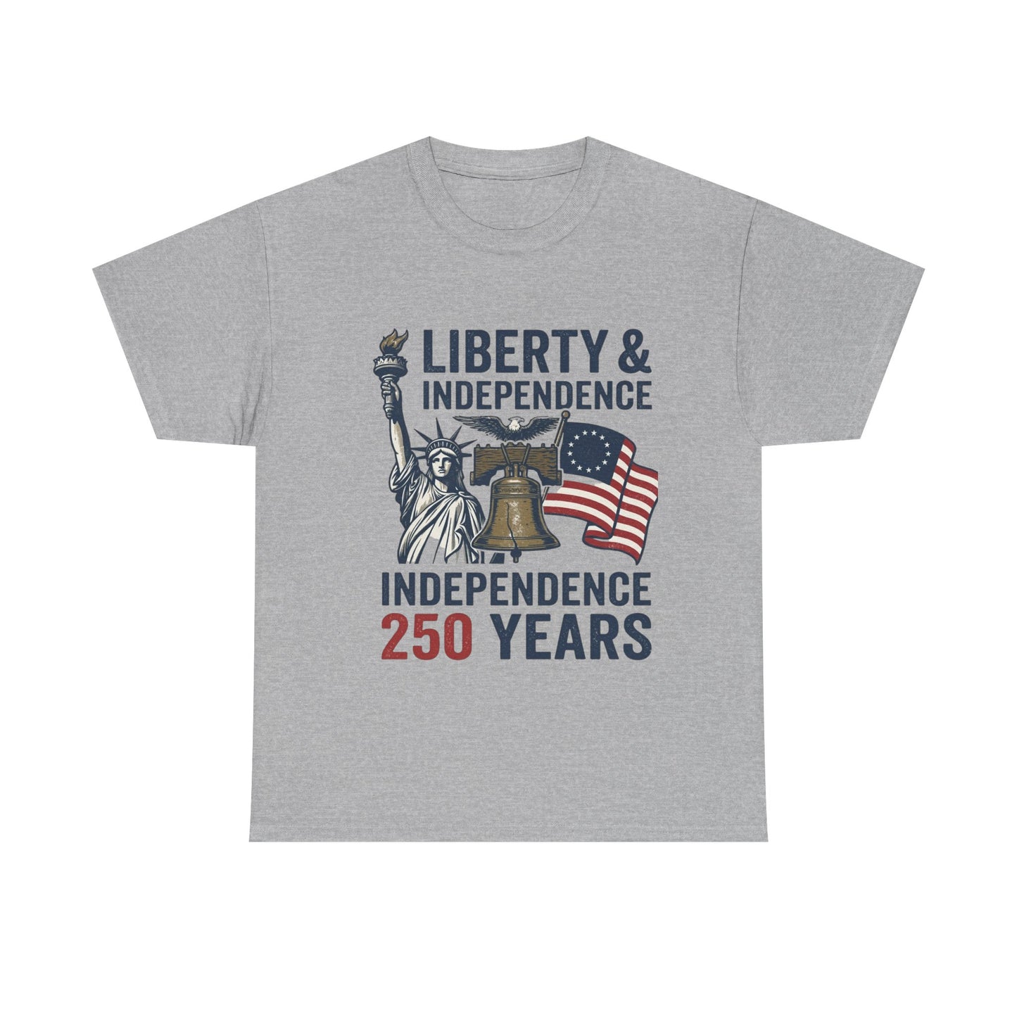 Semiquincentennial Shirt, USA Independence 250 Years T-Shirt, Patriotic America 1776 Tee, 4th of July Liberty Bell Statue of Liberty Gift