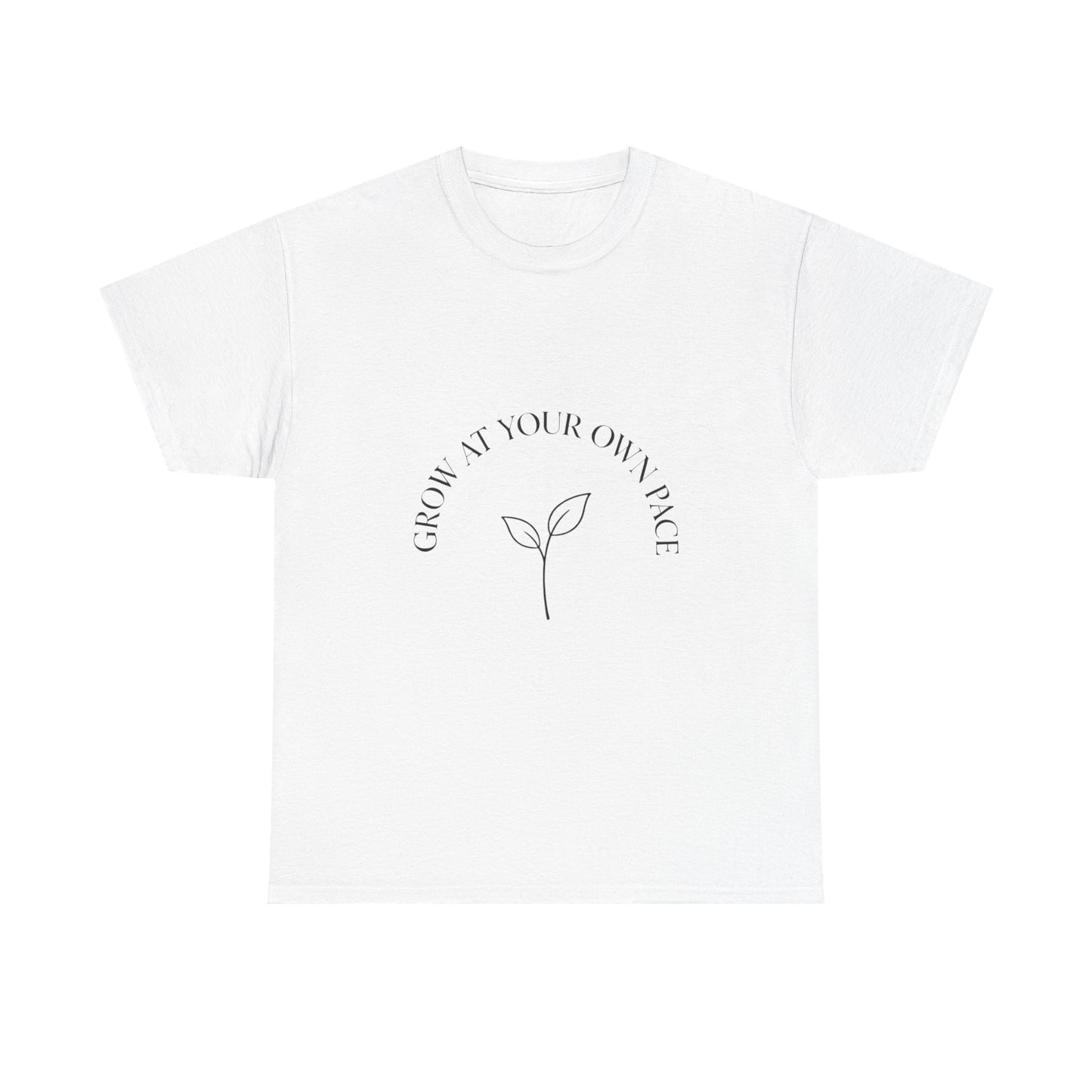 Grow At Your Own Pace Shirt, Minimalist Self Care Tee, Mental Health Awareness Gift, Simple Plant Graphic Tee