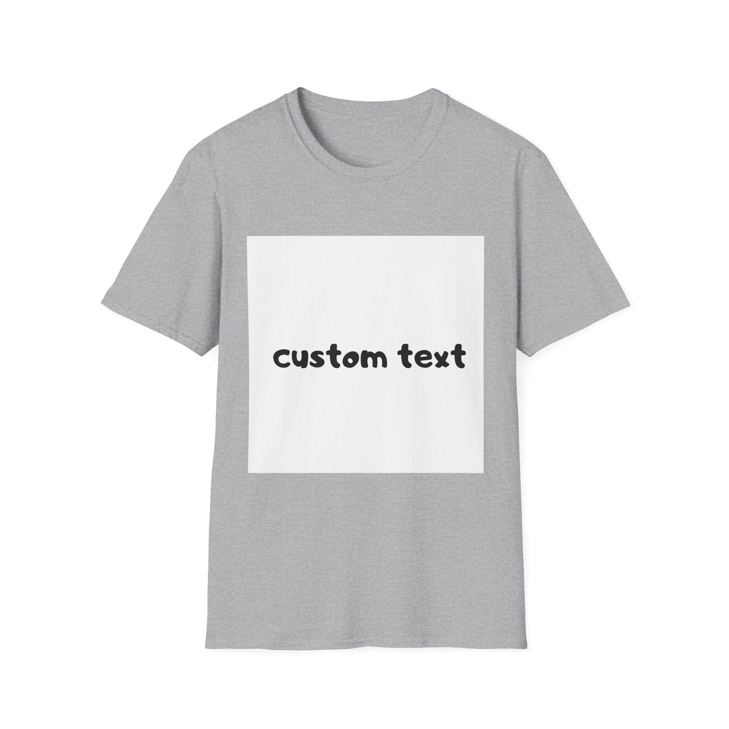 Custom Text T-Shirt — Personalized Tee--Unisex Softstyle T-Shirt