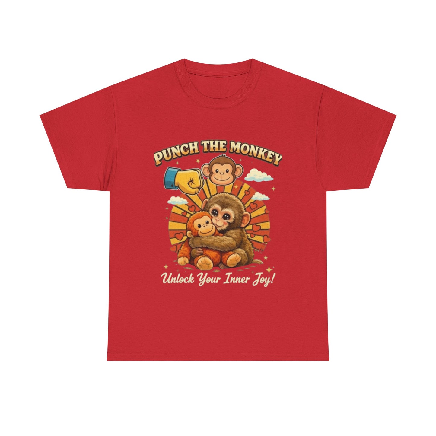 Punch the Monkey Retro T-Shirt -  , Unlock Your Inner Joy Emotional Support Monkey Gift, Trendy