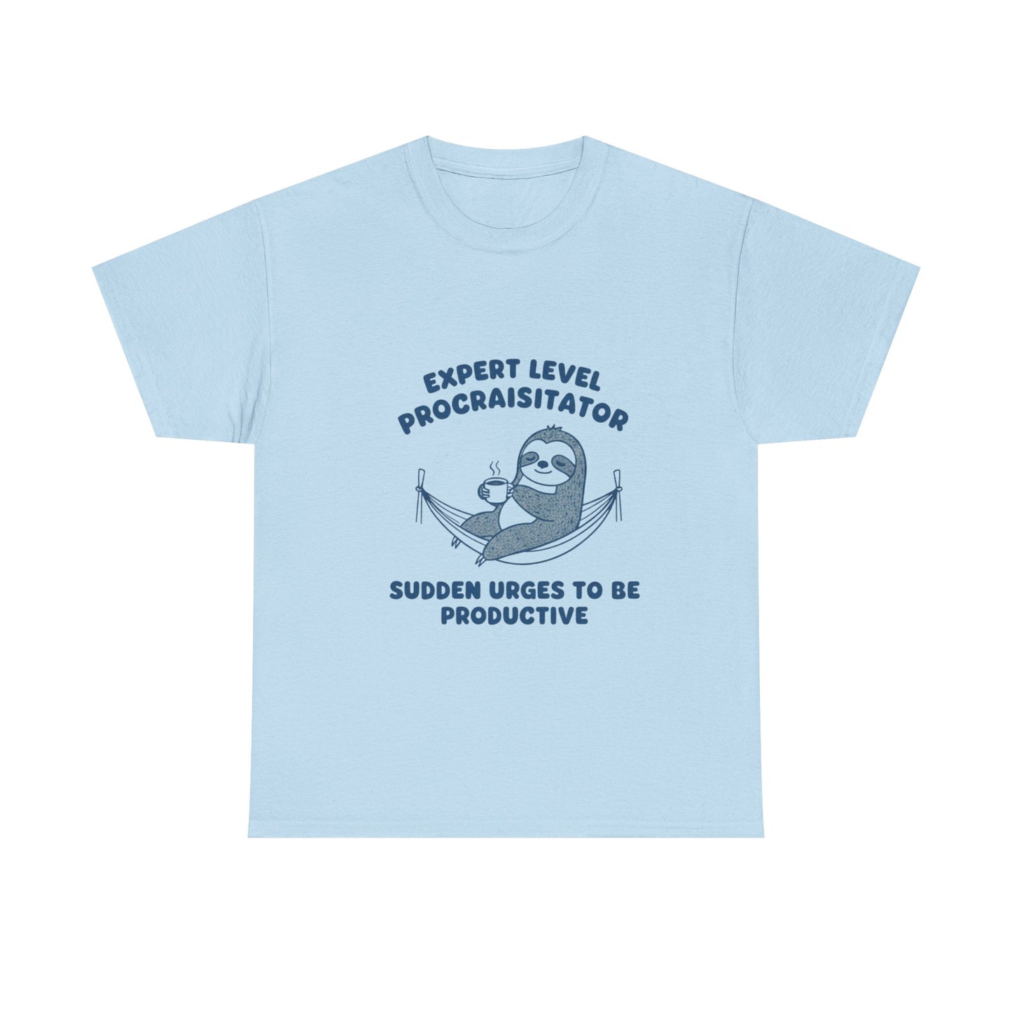 Expert Level Procrastinator sloth hammock T-Shirt | funny lazy quote tee