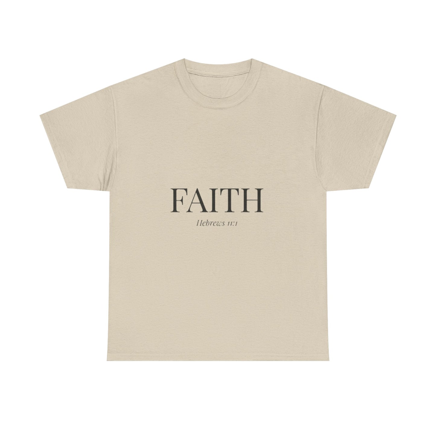 Minimalist FAITH T-Shirt, Hebrews 11:1 Bible Verse Shirt, Christian Gift for Women, Beige Aesthetic Faith Tee, Religious Scripture Clothing