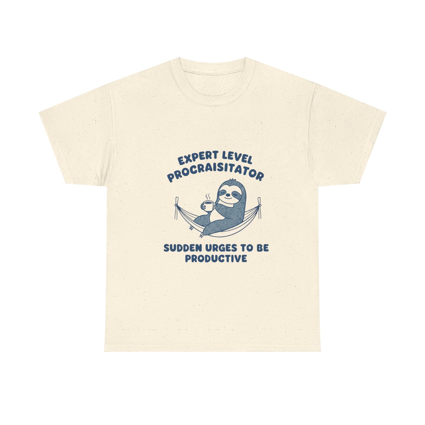 Expert Level Procrastinator sloth hammock T-Shirt | funny lazy quote tee