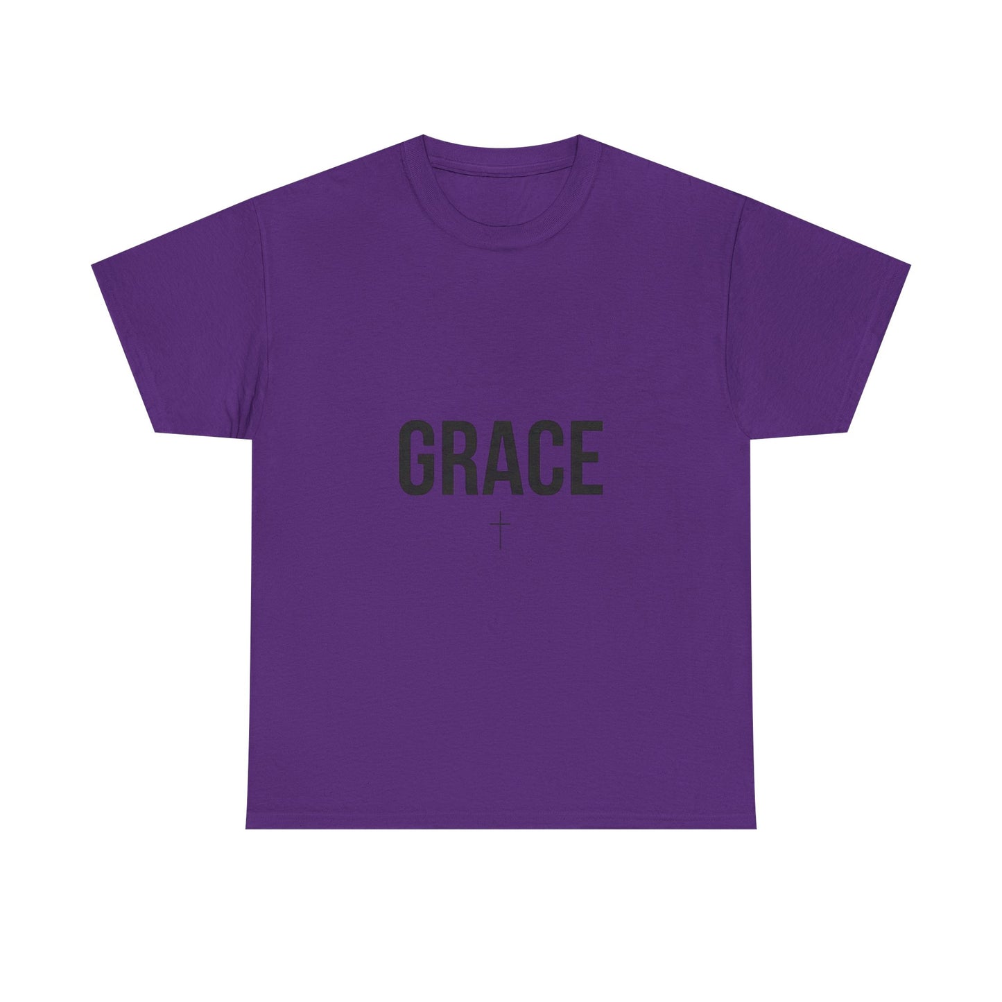 GRACE" Cross Shirt, Christian Faith T-Shirt, Gift for Mom, Sister, White Simple Graphic Tee, Religious Outfit, Religious Clothing