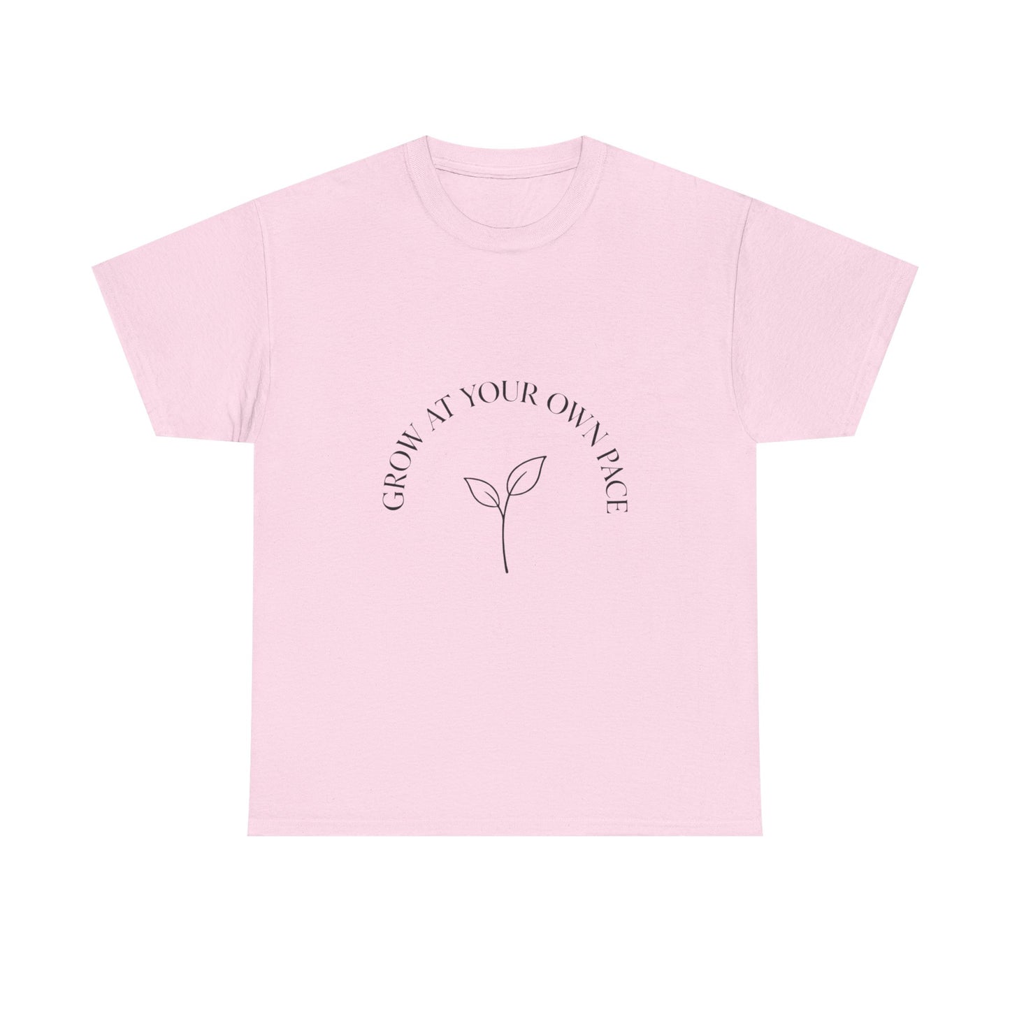 Grow At Your Own Pace Shirt, Minimalist Self Care Tee, Mental Health Awareness Gift, Simple Plant Graphic Tee