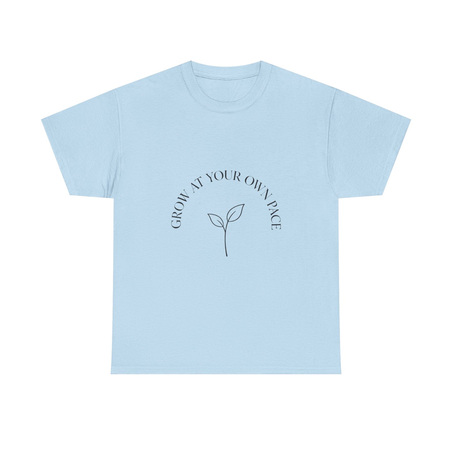 Grow At Your Own Pace Shirt, Minimalist Self Care Tee, Mental Health Awareness Gift, Simple Plant Graphic Tee