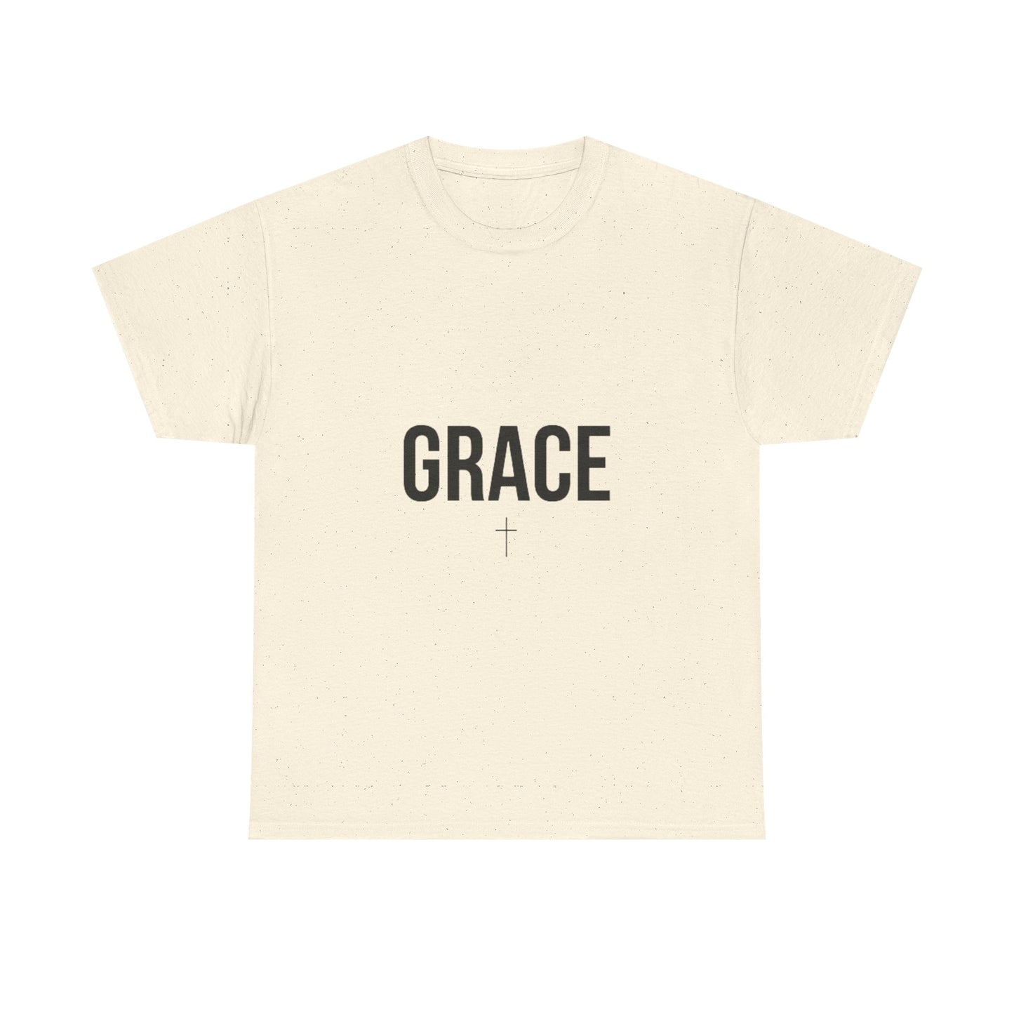 GRACE" Cross Shirt, Christian Faith T-Shirt, Gift for Mom, Sister, White Simple Graphic Tee, Religious Outfit, Religious Clothing