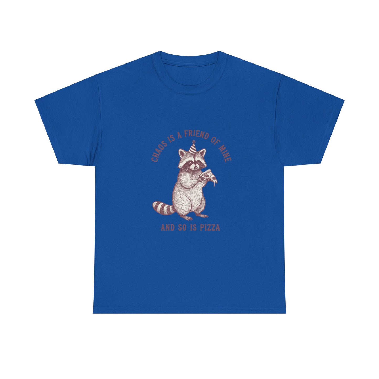 Raccoon Eating Pizza Tee | "Chaos is a Friend of Mine" Graphic Shirt