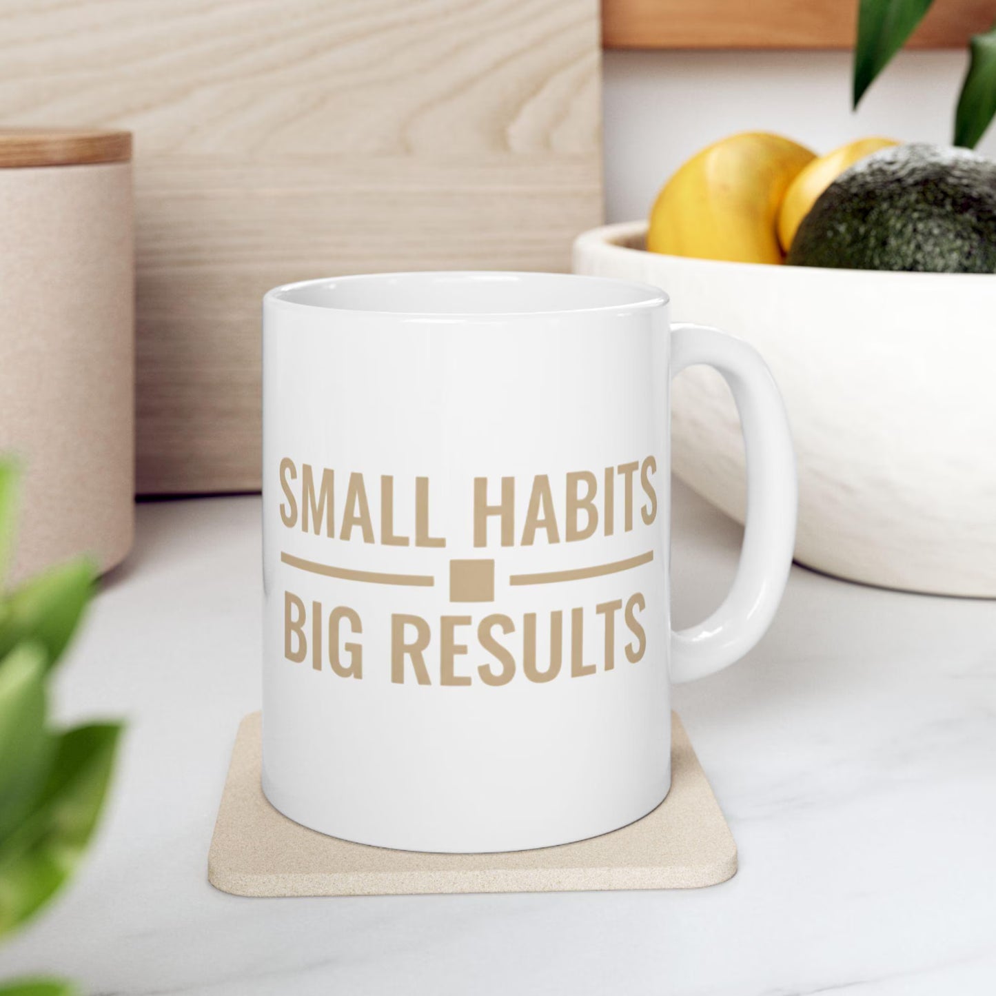 Small Habits Big Results Mug | Motivational Ceramic Coffee Cup