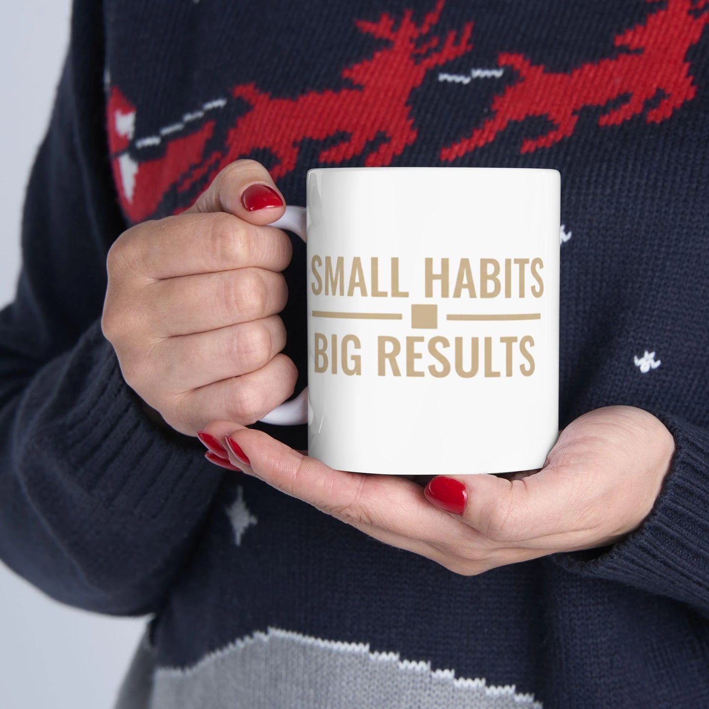 Small Habits Big Results Mug | Motivational Ceramic Coffee Cup