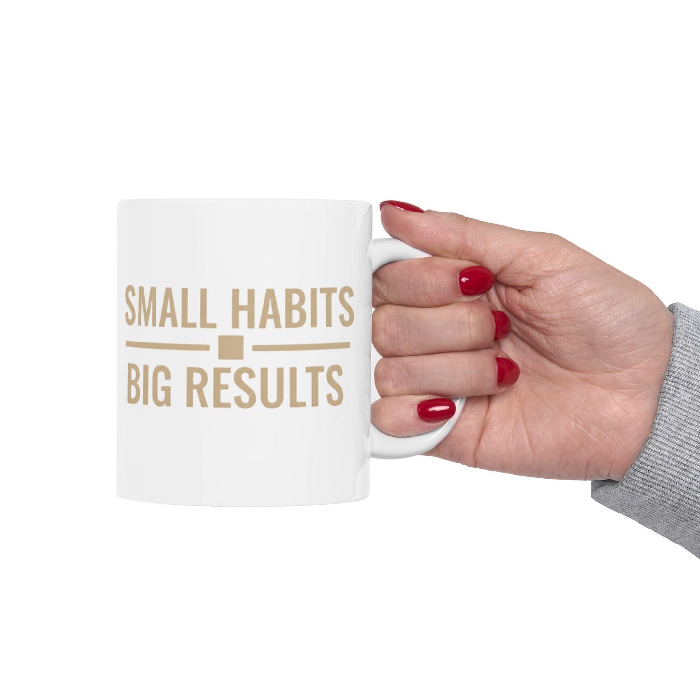 Small Habits Big Results Mug | Motivational Ceramic Coffee Cup