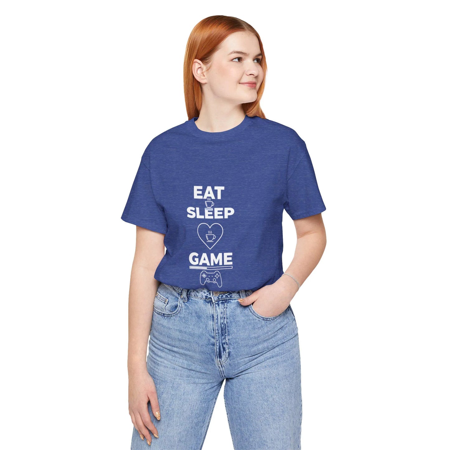 Eat Sleep Game T-Shirt, Coffee Lover Gamer Gift, Funny Video Gaming Shirt, Gamer Life Tee, Gaming Controller Apparel, Gift