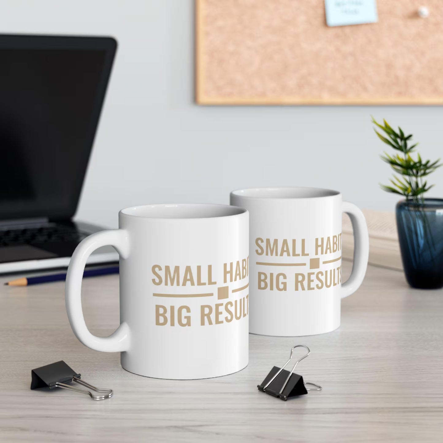Small Habits Big Results Mug | Motivational Ceramic Coffee Cup