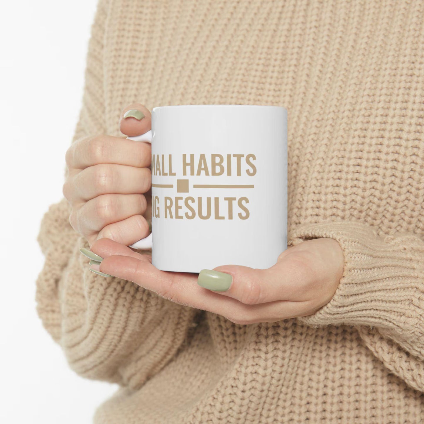 Small Habits Big Results Mug | Motivational Ceramic Coffee Cup